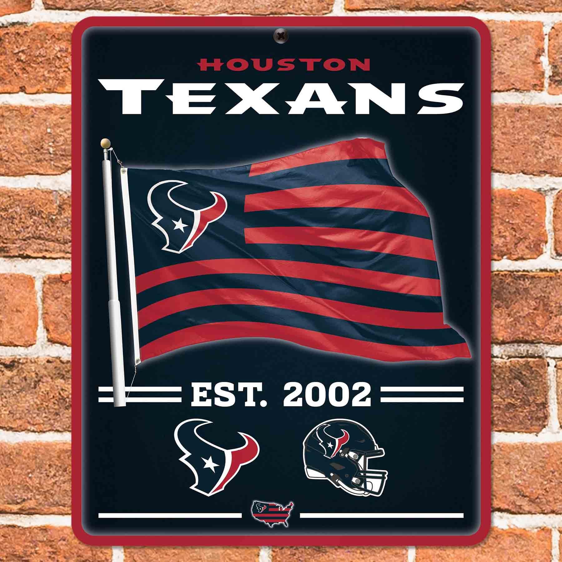 WinCraft Houston Texans Americana Banner Flag Sign - Sports Collectibles, Sports Memorabilia, Sports Fan Shop, Sports Gifts