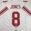 Autographed/Signed Daniel Jones New York White Football Jersey Beckett BAS COA