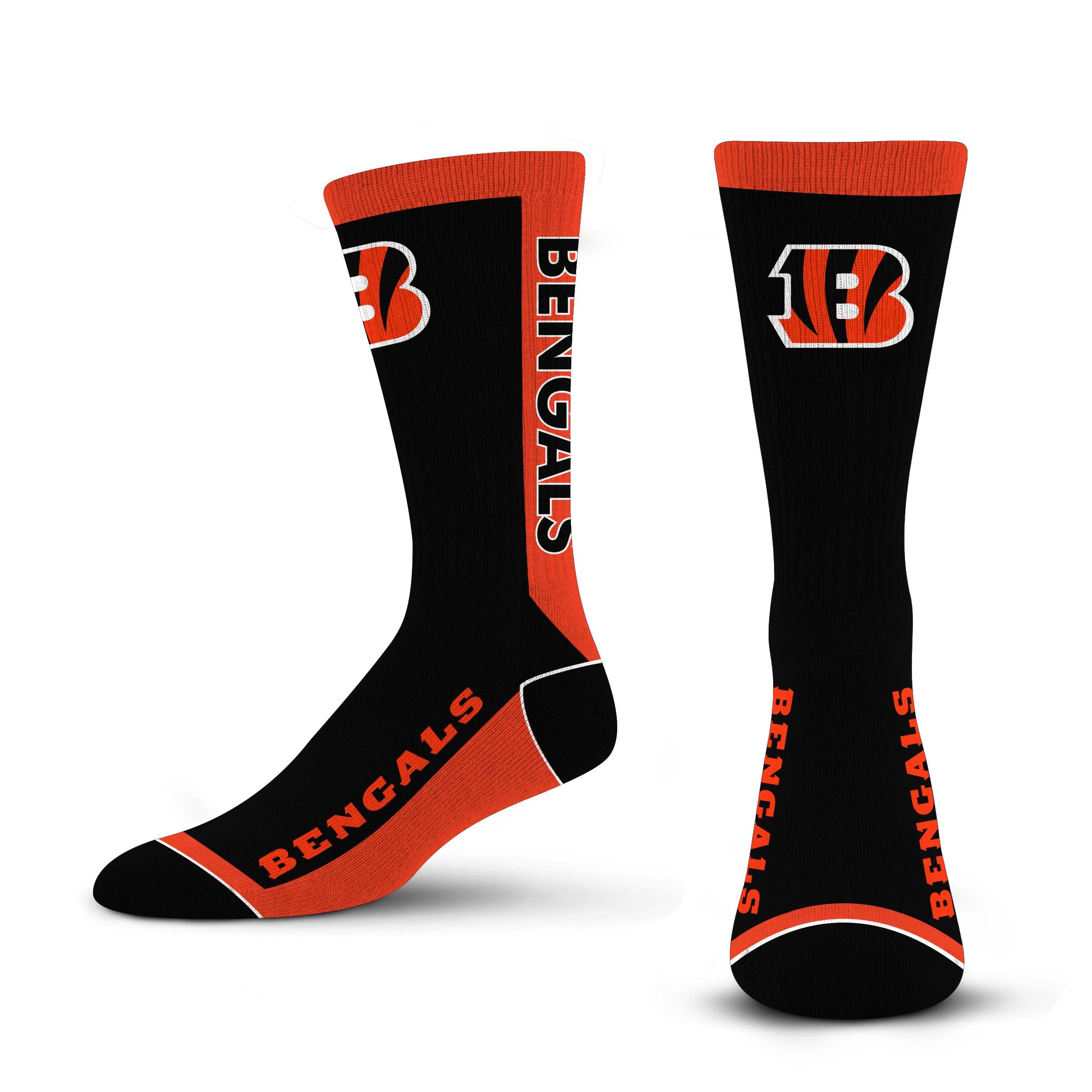 For Bare Feet NFL CINCINNATI BENGALS MVP Crew Sock Team Color Large - Sports Gifts, Sports Memorabilia, Sports Collectibles, Fan Shop