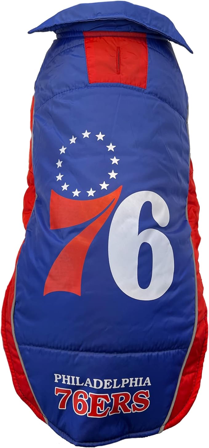 Philadelphia 76ers Puffer Vest Pets First - Sports Collectibles, Sports Memorabilia, Sports Fan Shop, Sports Gifts