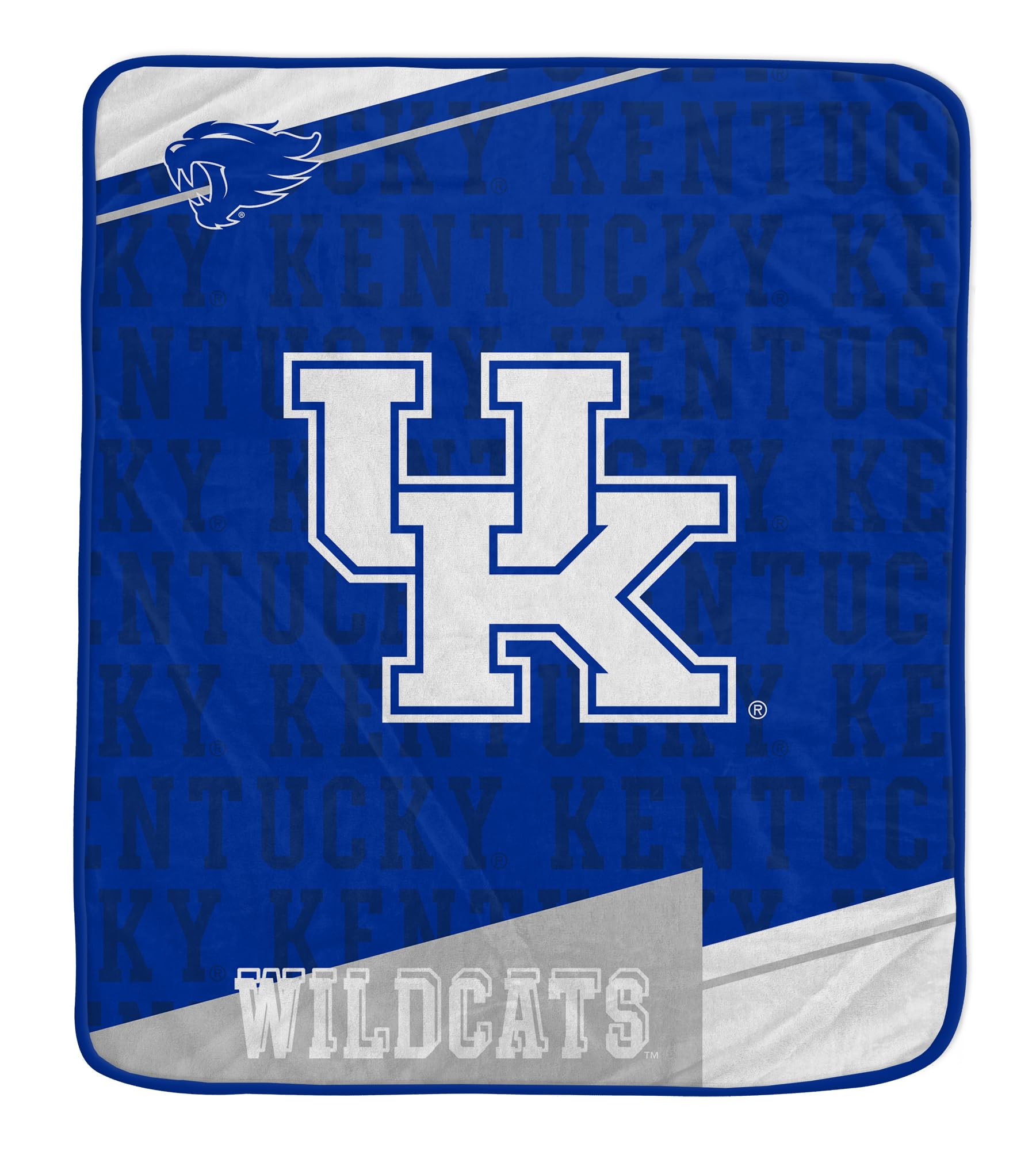 NCAA Kentucky Wildcats Diagonal Ghost Ultra Soft Blanket - Sports Gifts, Sports Memorabilia, Sports Collectibles, Fan Shop