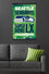 NFL Seattle Seahawks - Super Bowl LX Team Logo Wall Poster with Magnetic Frame, 34L" x 22.4W", Premium Print and Black Hanger Bundle - Sports Gifts, Sports Memorabilia, Sports Collectibles, Fan Shop