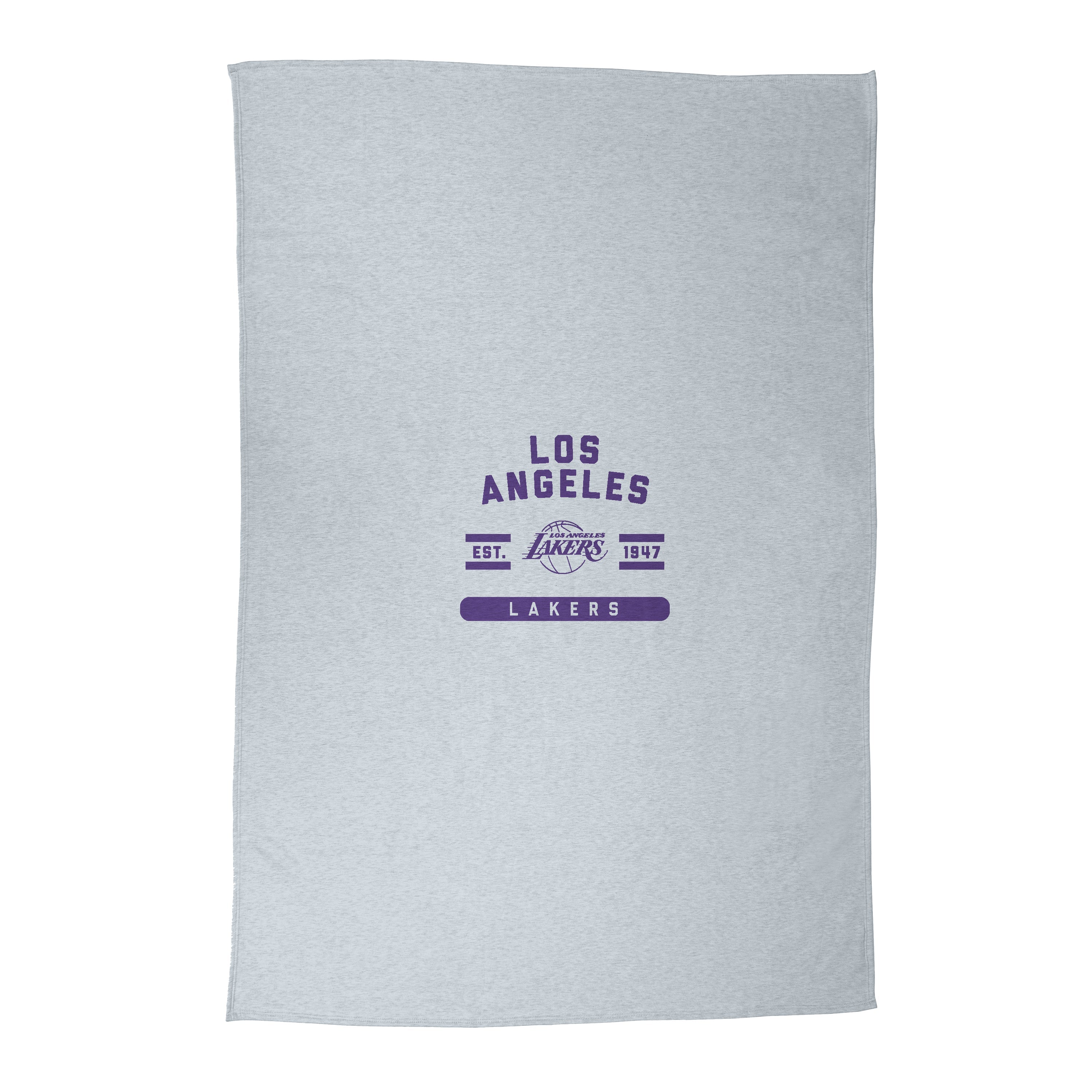 LA Lakers Athletic Gray Sublimated Sweatshirt Blanket