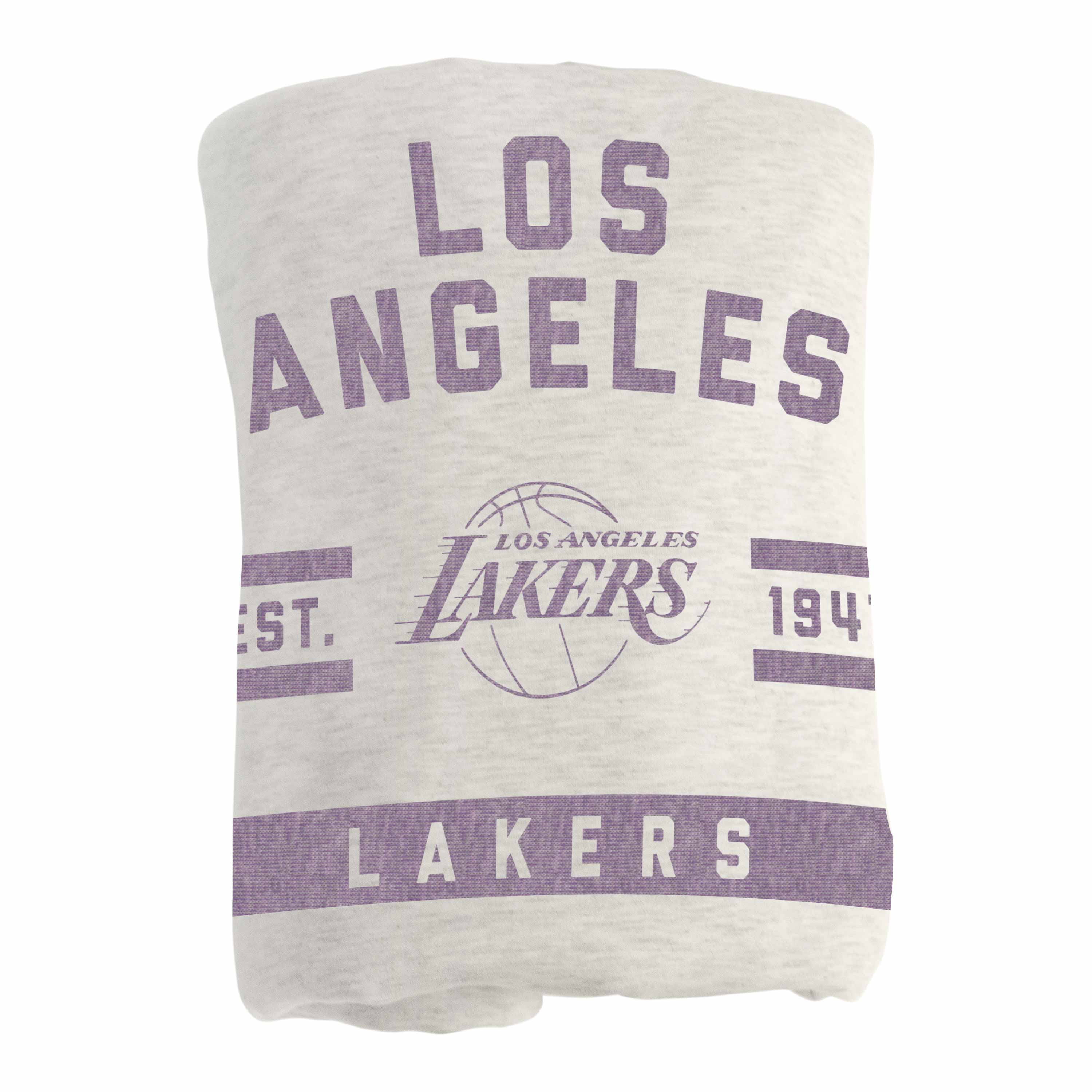 Los Angeles Lakers Oatmeal Sweatshirt Blanket - Sports Gifts, Sports Memorabilia, Sports Collectibles, Fan Shop