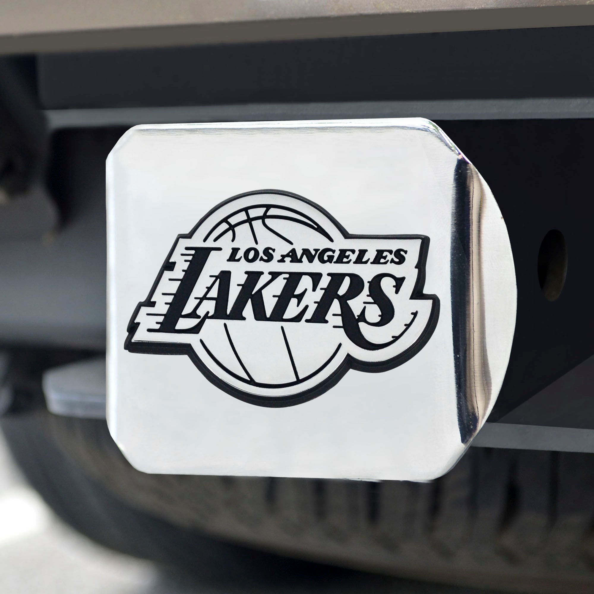 LA Lakers Chrome on Chrome Hitch Cover - Sports Gifts, Sports Memorabilia, Sports Collectibles, Fan Shop