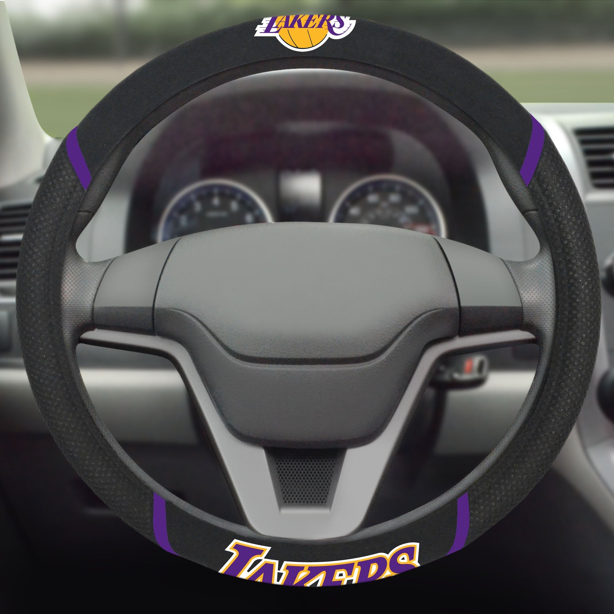 NBA - Los Angeles Lakers Steering Wheel Cover - Sports Gifts, Sports Memorabilia, Sports Collectibles, Fan Shop
