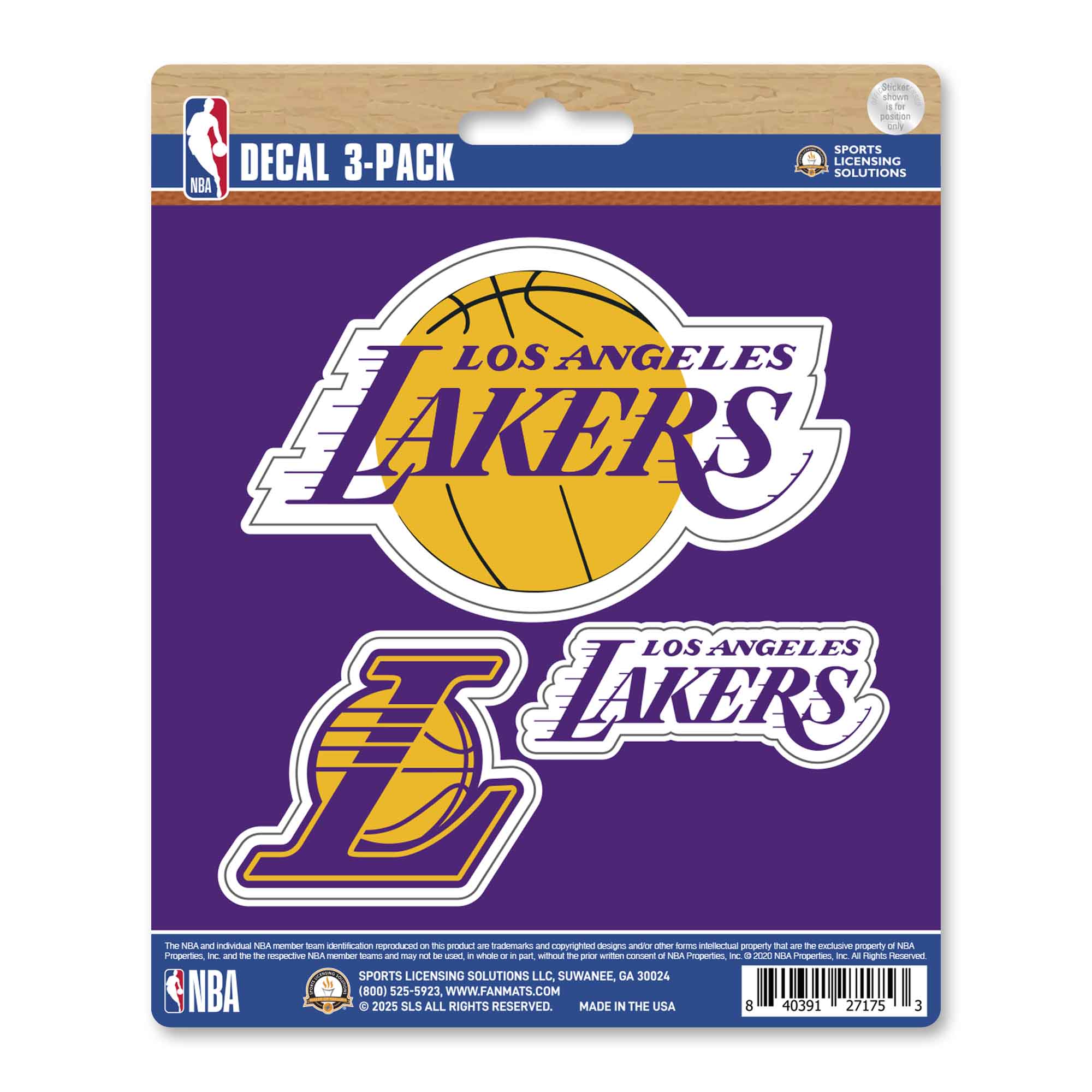 NBA - Los Angeles Lakers Decal 3-pk