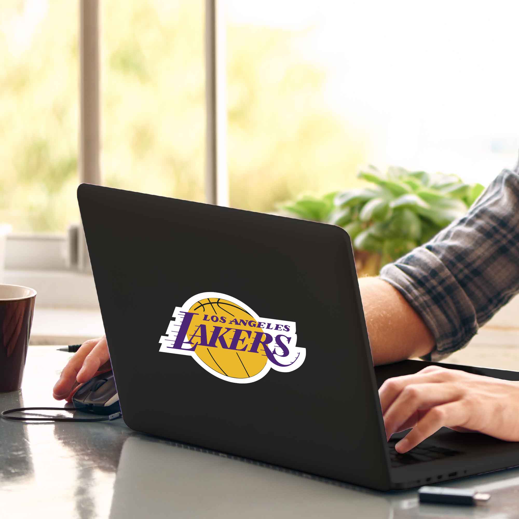 NBA - Los Angeles Lakers Matte Decal - Sports Gifts, Sports Memorabilia, Sports Collectibles, Fan Shop