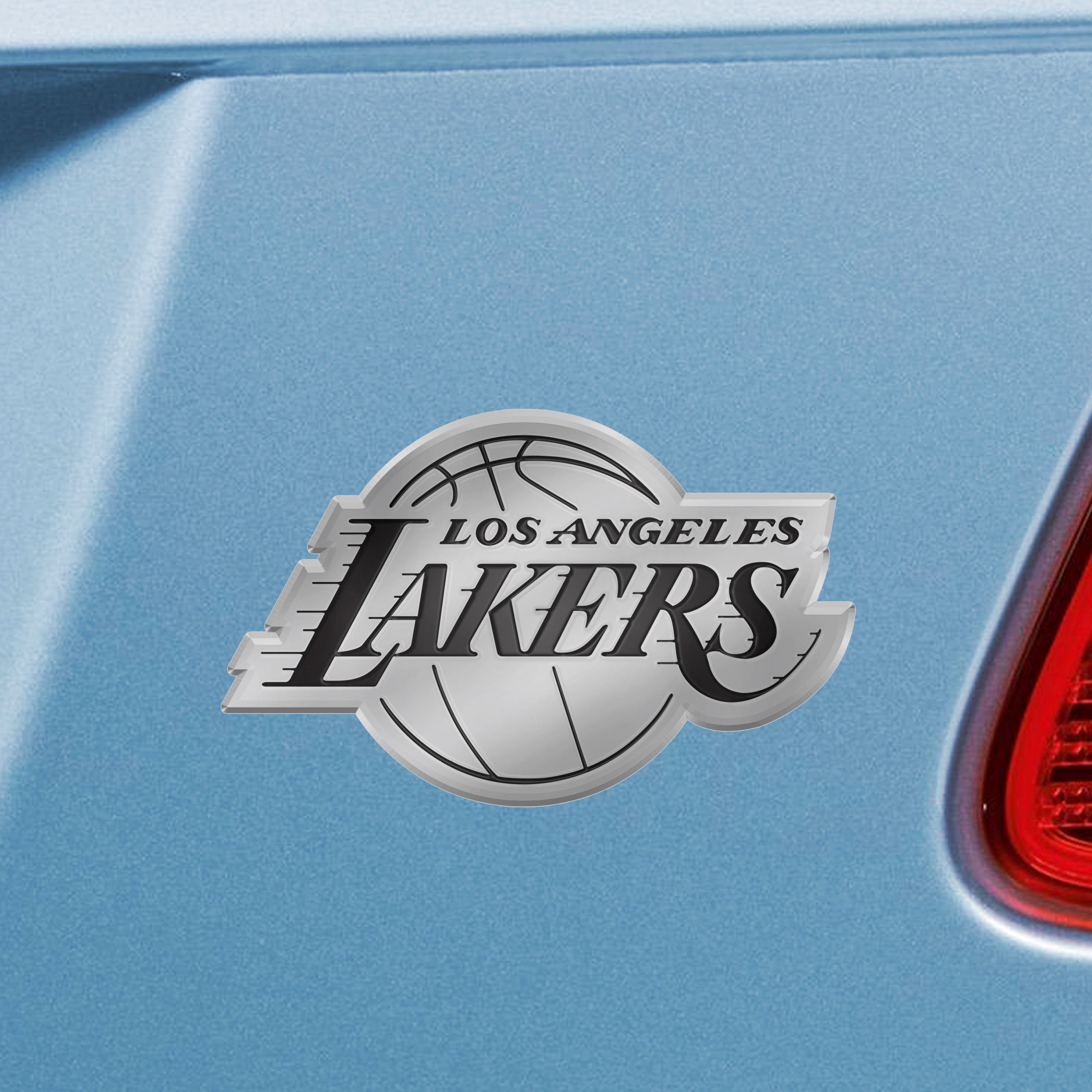 NBA - Los Angeles Lakers Plastic Chrome Emblem - Sports Gifts, Sports Memorabilia, Sports Collectibles, Fan Shop