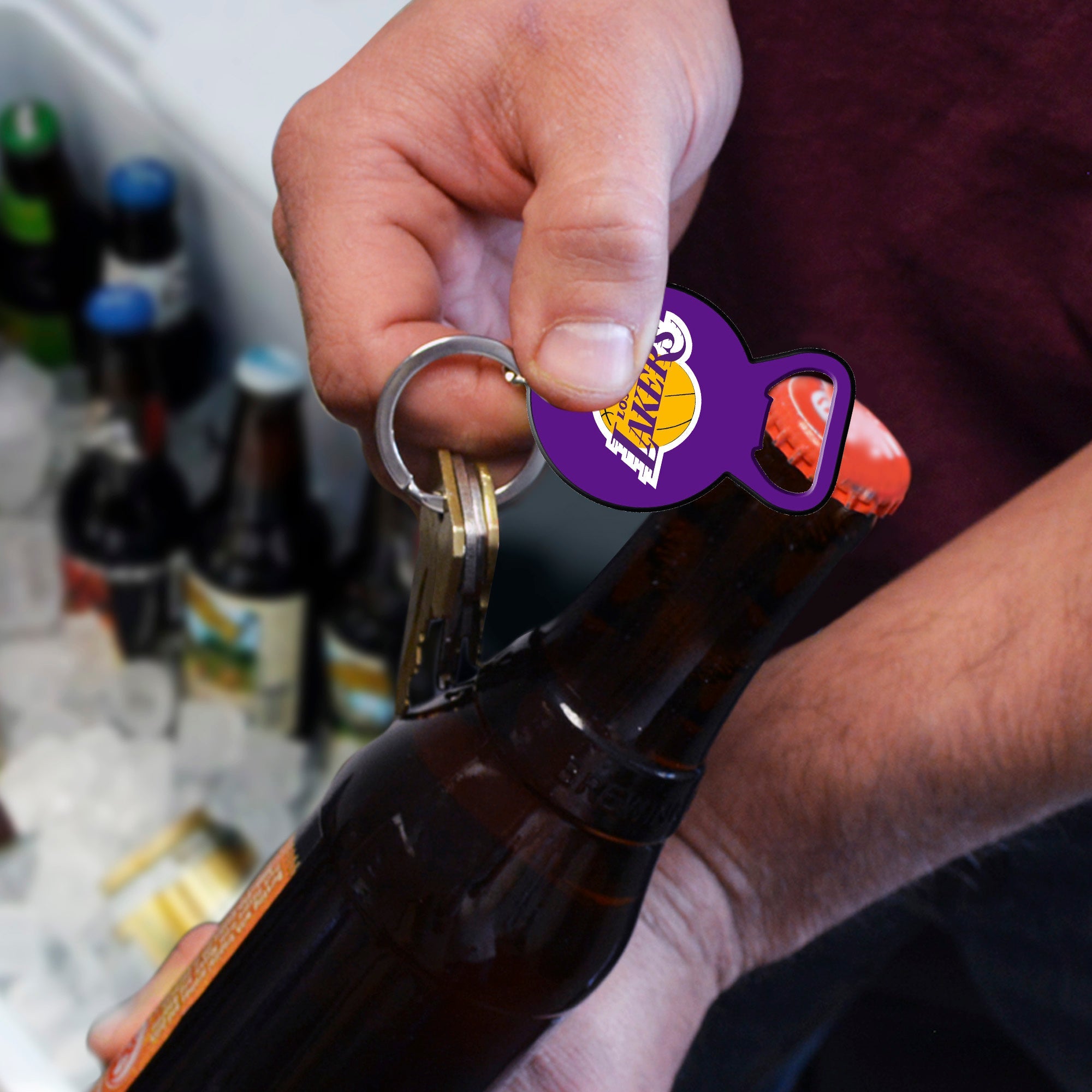 NBA - Los Angeles Lakers Keychain Bottle Opener - Sports Gifts, Sports Memorabilia, Sports Collectibles, Fan Shop