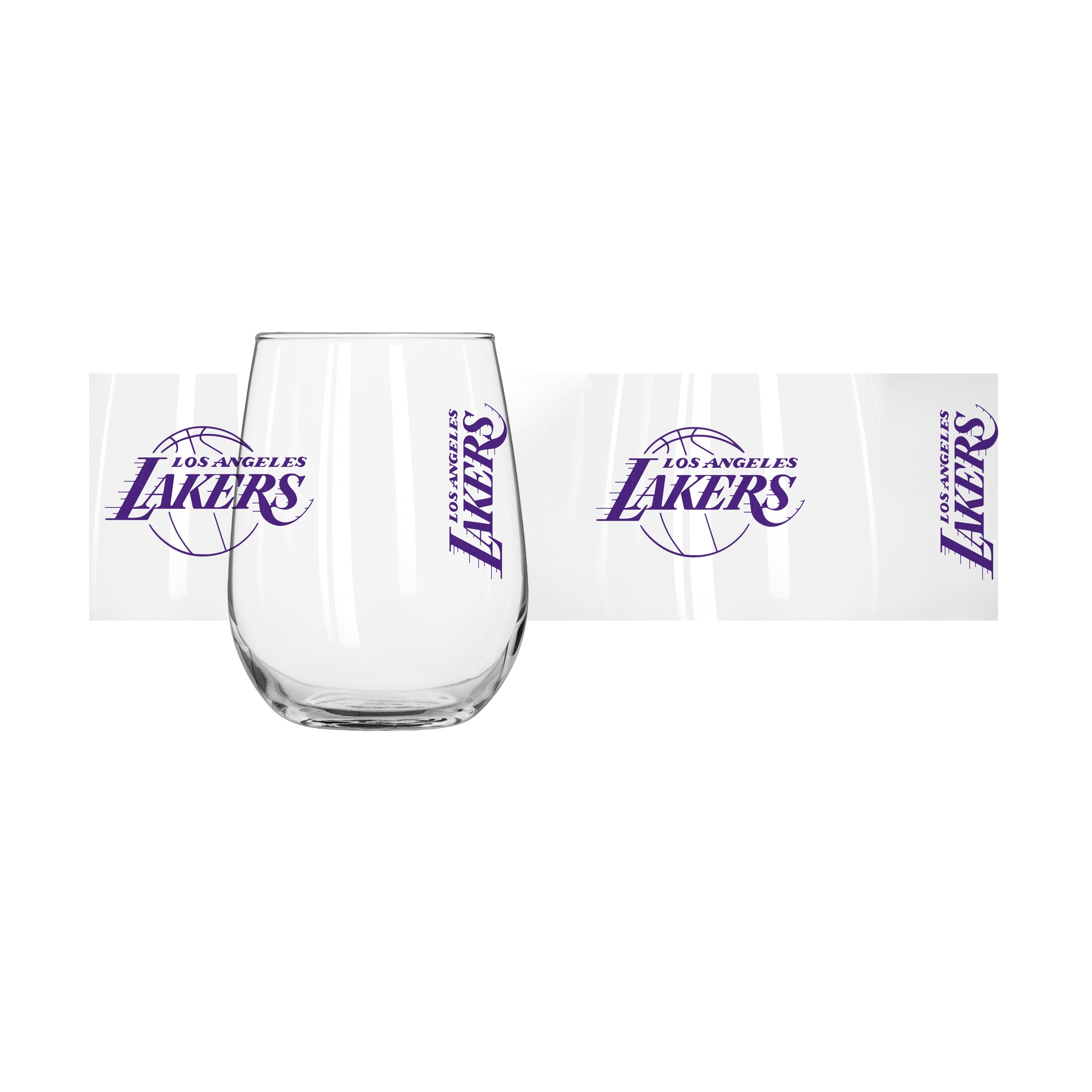 Los Angeles Lakers 16oz Gameday Curved Beverage Glass - Sports Gifts, Sports Memorabilia, Sports Collectibles, Fan Shop