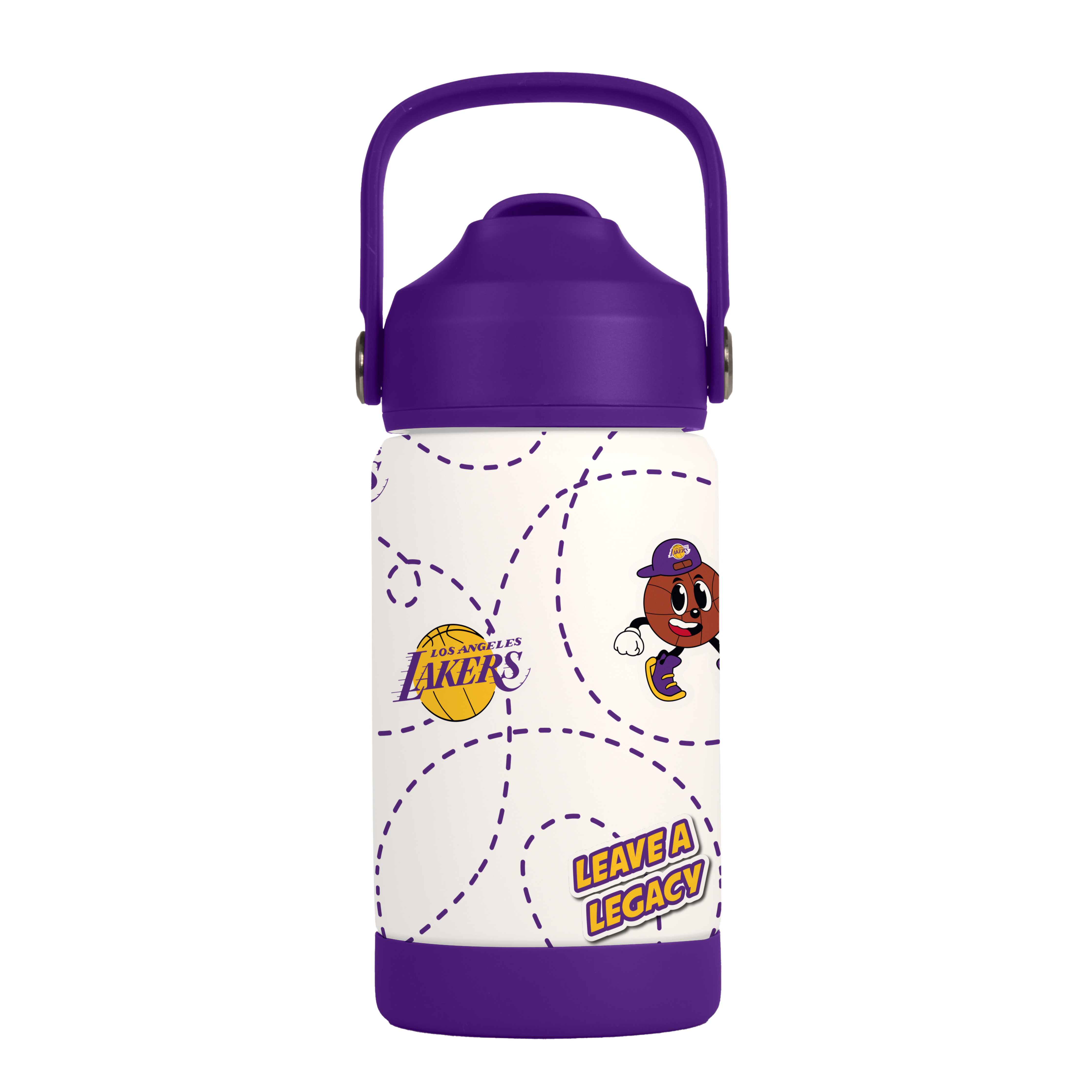 LA Lakers 12oz Mascot SS Kids Bottle - Sports Gifts, Sports Memorabilia, Sports Collectibles, Fan Shop