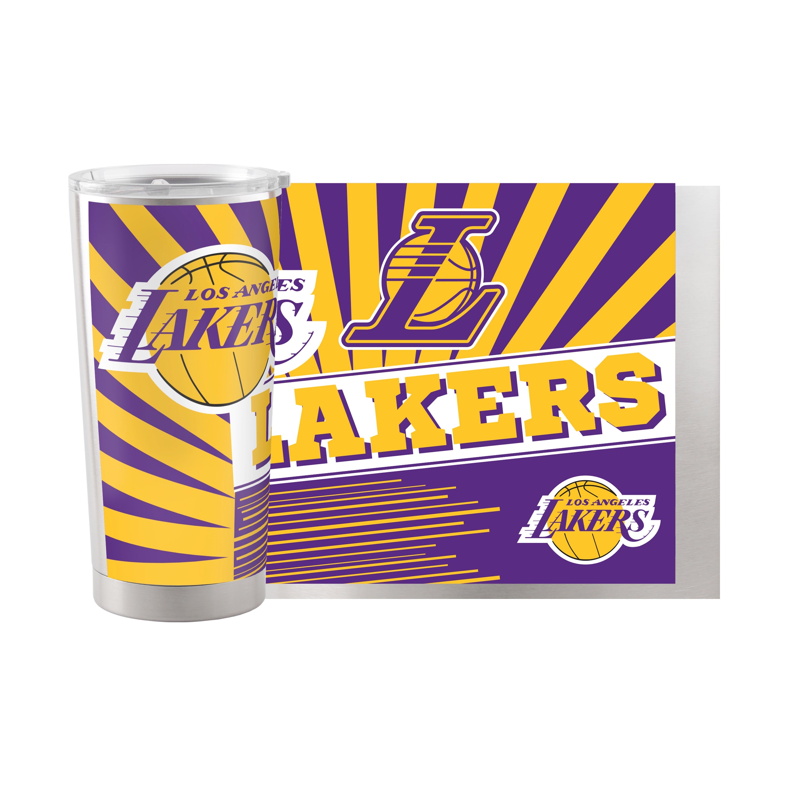 Los Angeles Lakers 20oz Mascot Stainless Steel Tumbler - Sports Gifts, Sports Memorabilia, Sports Collectibles, Fan Shop