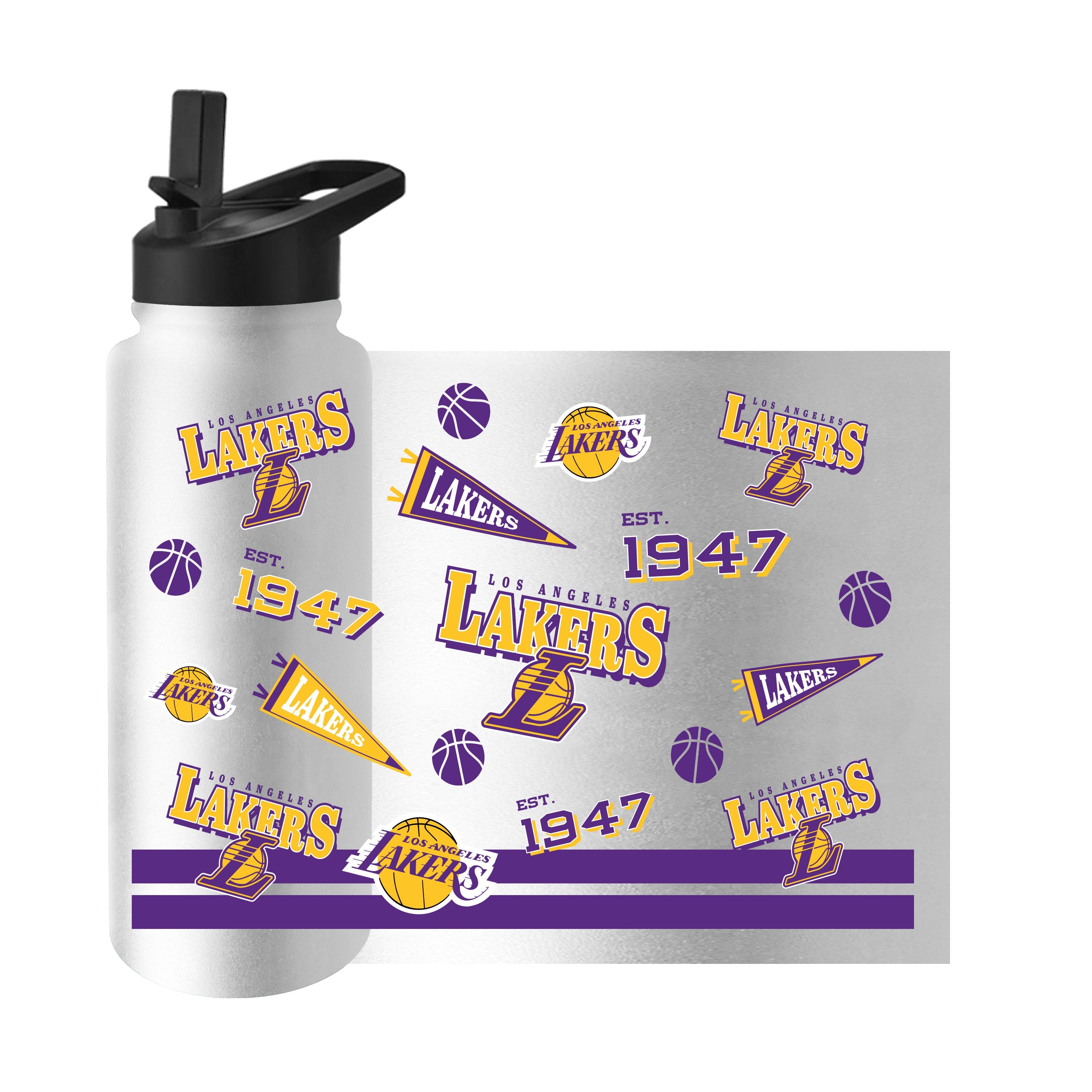 LA Lakers 34oz Native Quencher Bottle - Sports Gifts, Sports Memorabilia, Sports Collectibles, Fan Shop