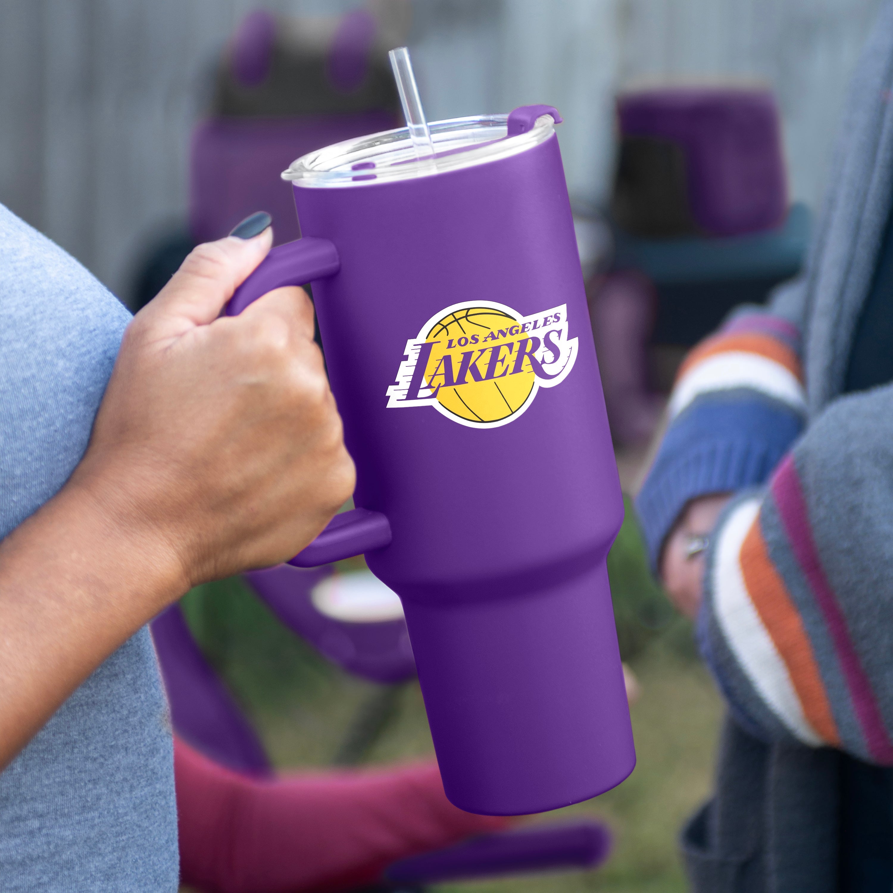 LA Lakers 40oz Flipside Powder Coat Tumbler - Sports Gifts, Sports Memorabilia, Sports Collectibles, Fan Shop