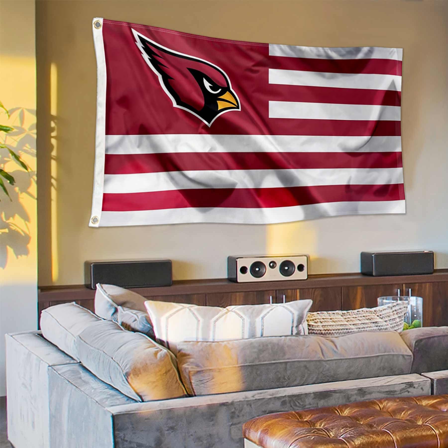 WinCraft Arizona Cardinals Nation Americana Flag Outdoor Indoor 3x5 Foot Banner - Sports Collectibles, Sports Memorabilia, Sports Fan Shop, Sports Gifts