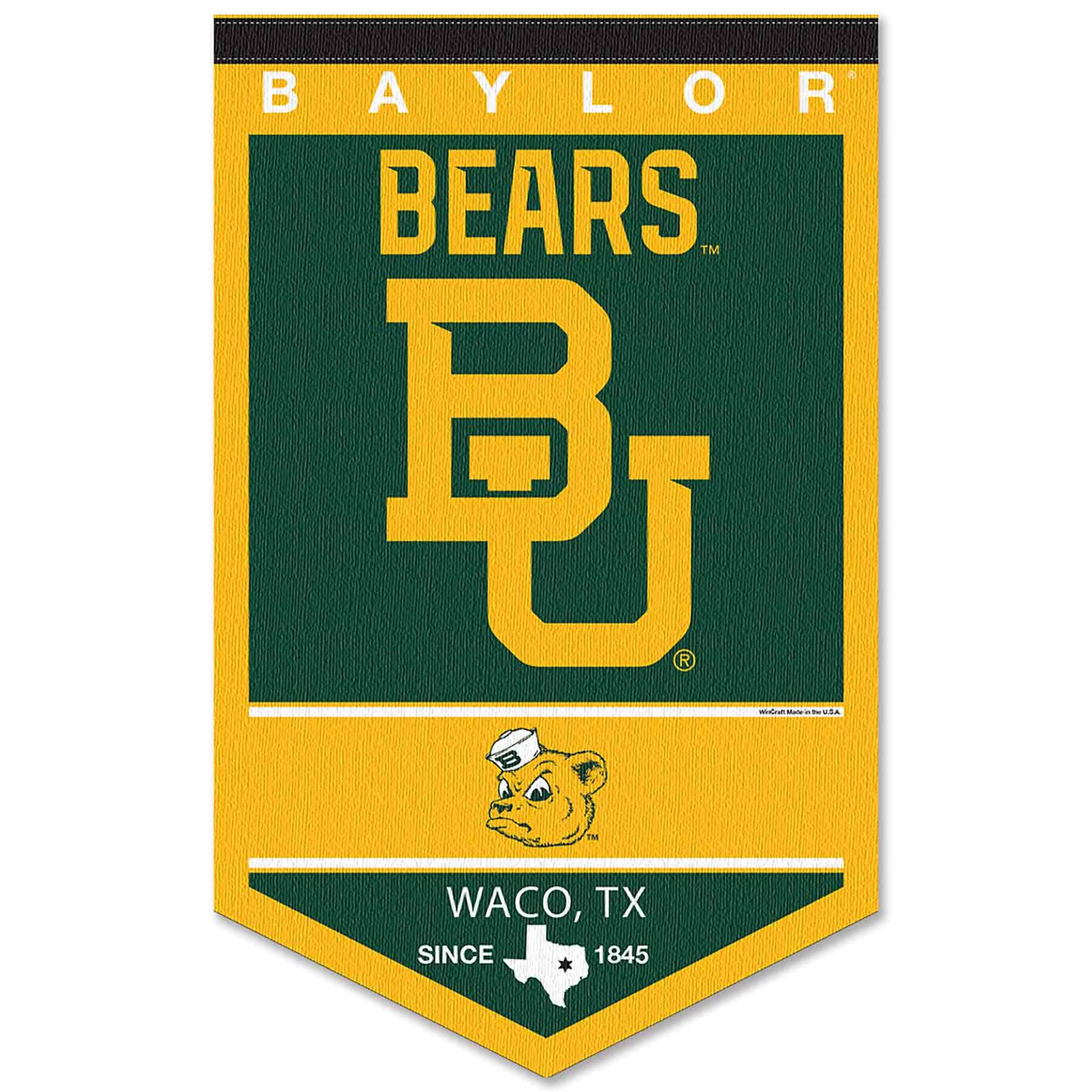 College Flags & Banners Co. Baylor Bears Heritage History Banner Pennant - Sports Collectibles, Sports Memorabilia, Sports Fan Shop, Sports Gifts