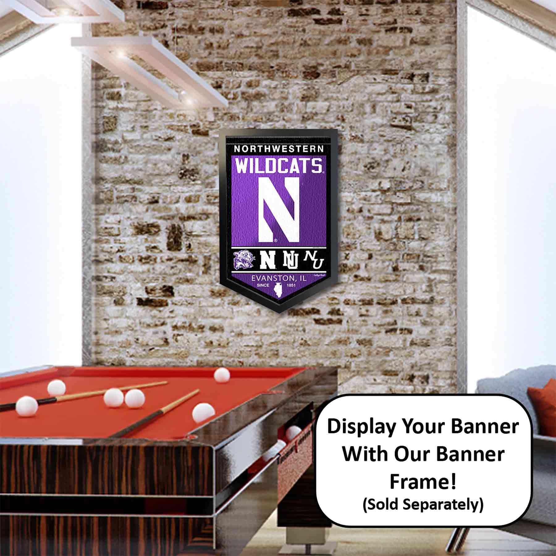 College Flags & Banners Co. Northwestern Wildcats Heritage History Banner Pennant - Sports Collectibles, Sports Memorabilia, Sports Fan Shop, Sports Gifts