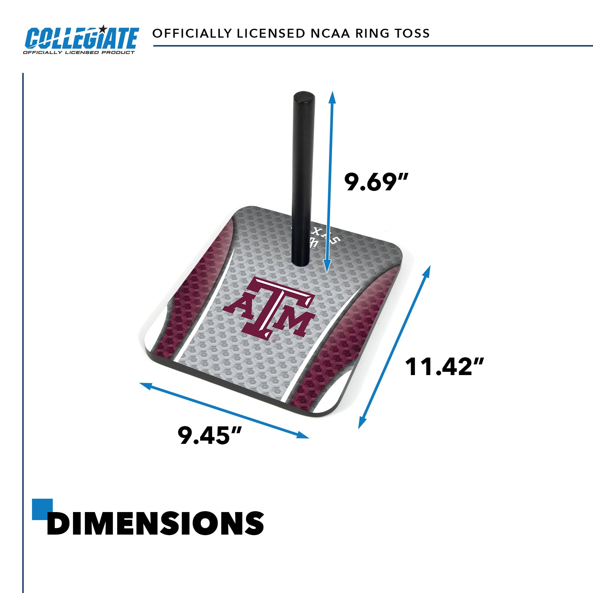 Wild Sports College Quoits Set with Direct Print HD Team Graphics – Tailgate Ring Toss Game – Great Gift for Any NCAA Fan! Ring Toss Family Outdoor Games for The Beach, BBQ, or Tailgate Party - Sports Collectibles, Sports Memorabilia, Sports Fan Shop, Sports Gifts