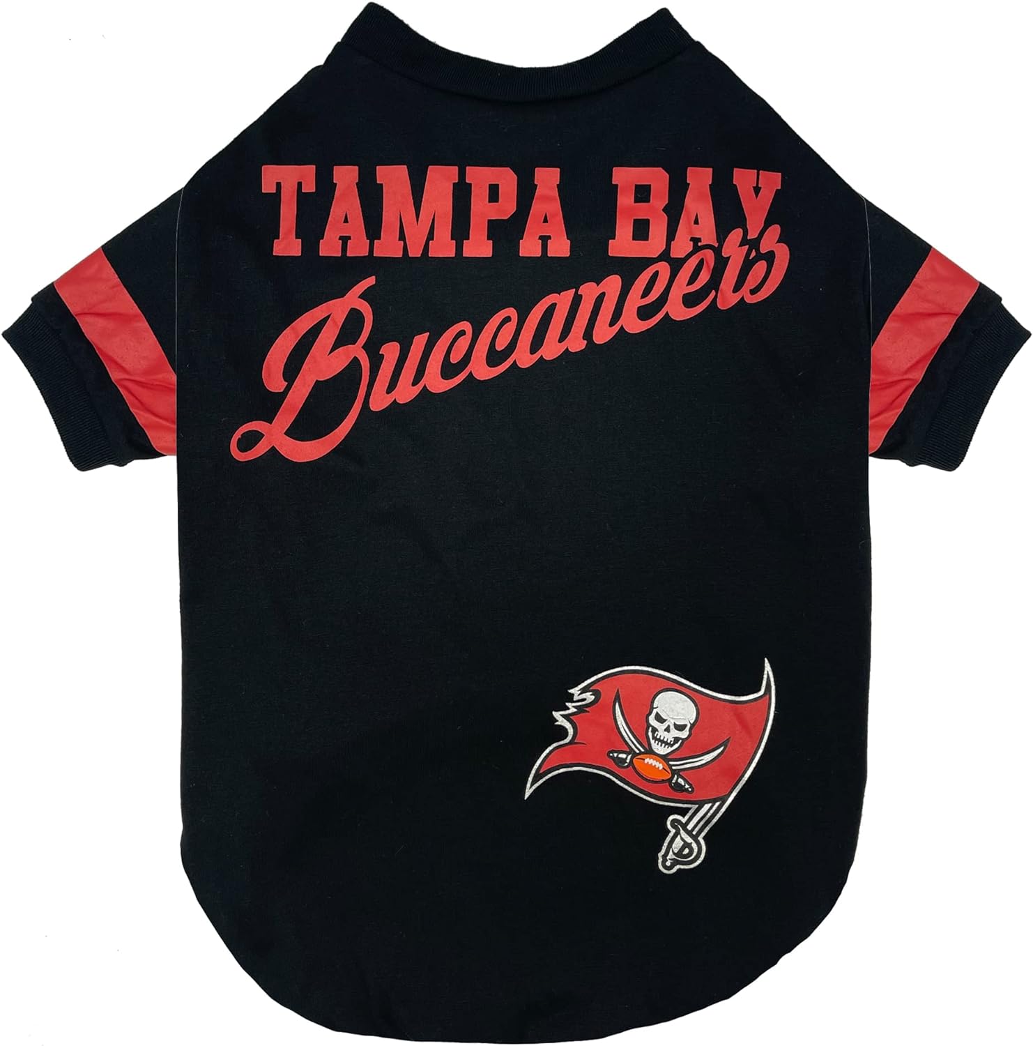 Tampa Bay Buccaneers Stripe Tee Pets First - Sports Collectibles, Sports Memorabilia, Sports Fan Shop, Sports Gifts
