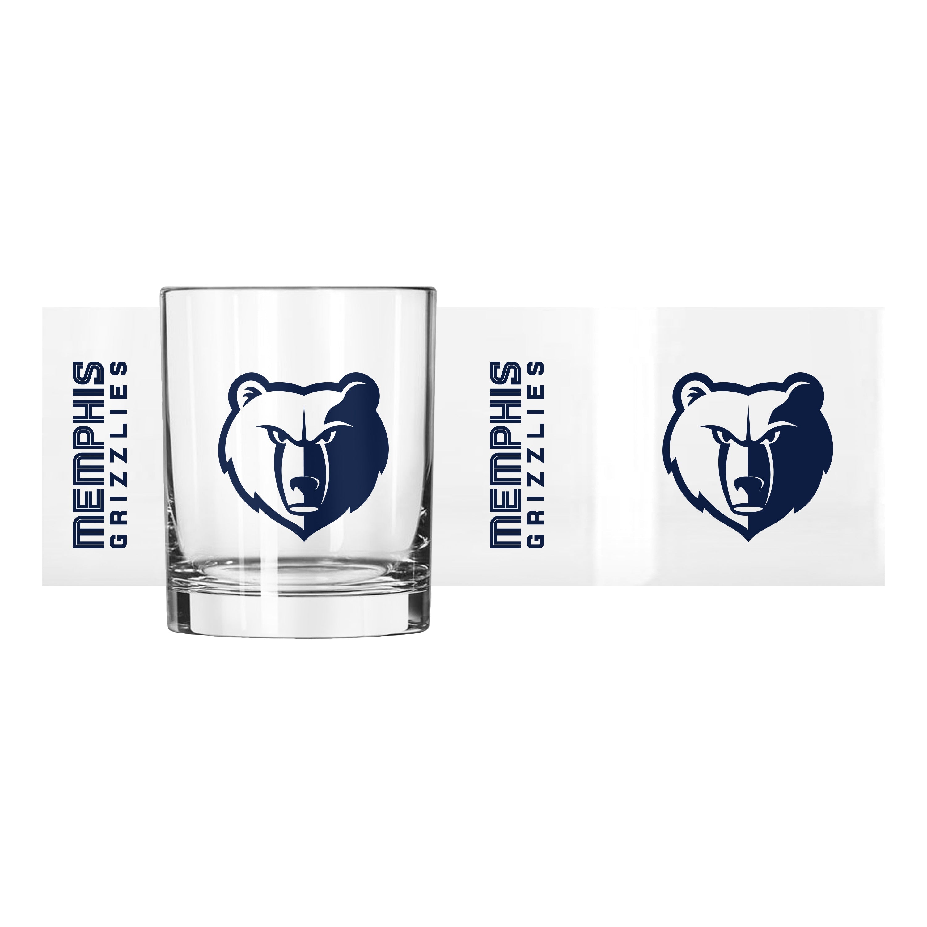 Memphis Grizzlies 14oz Gameday Rocks Glass - Sports Gifts, Sports Memorabilia, Sports Collectibles, Fan Shop