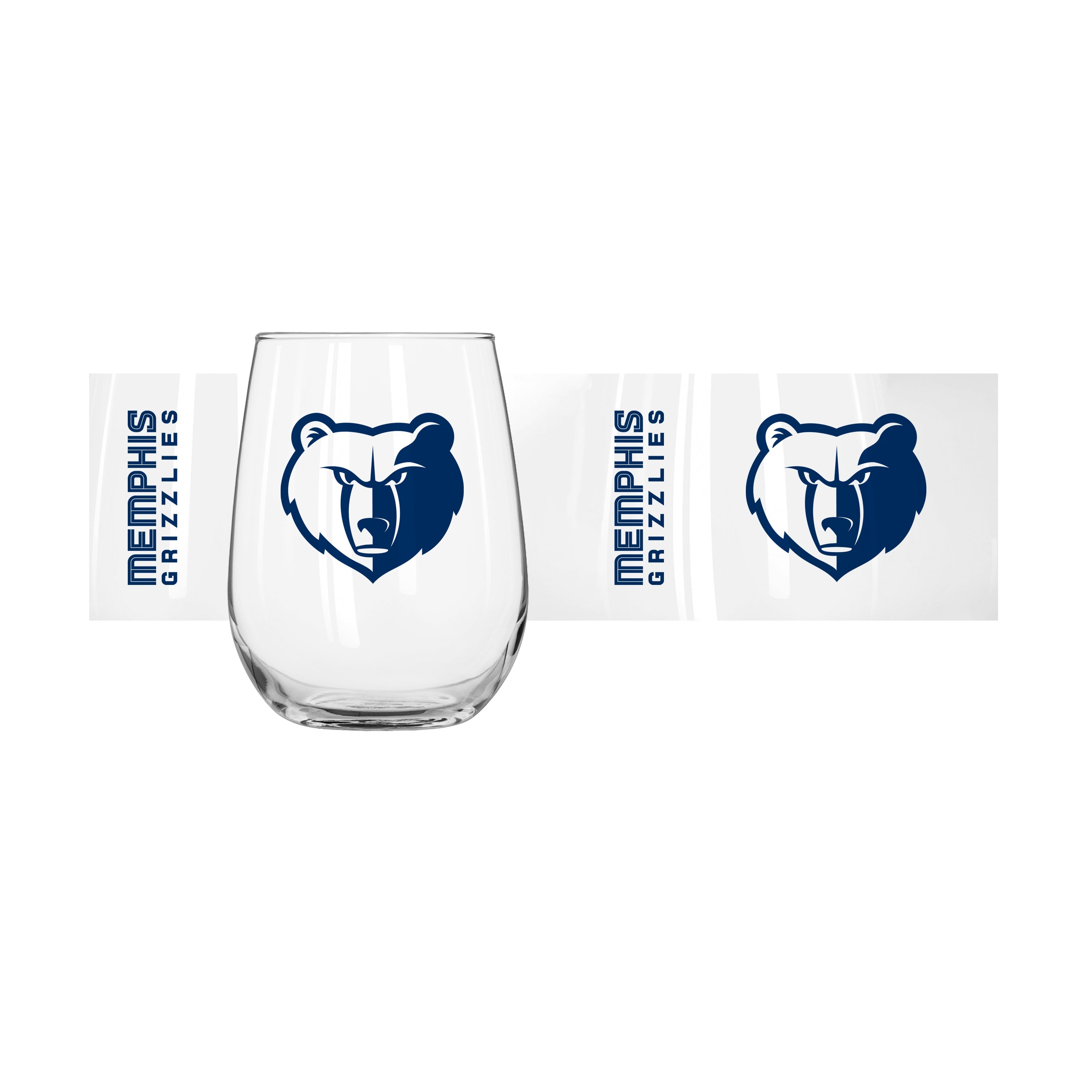 Memphis Grizzlies 16oz Gameday Curved Beverage Glass - Sports Gifts, Sports Memorabilia, Sports Collectibles, Fan Shop