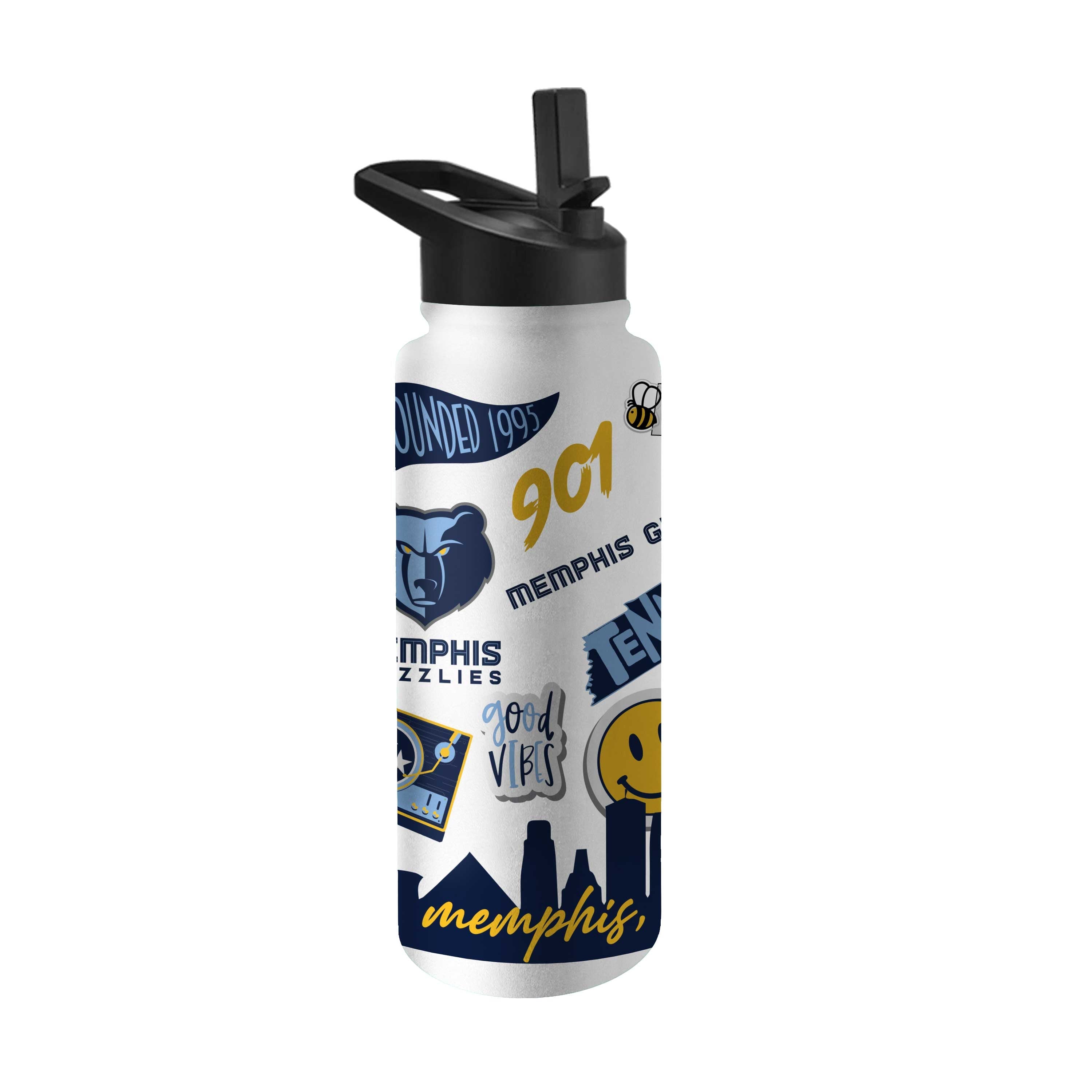 Memphis Grizzlies 34oz Native Quencher Bottle - Sports Gifts, Sports Memorabilia, Sports Collectibles, Fan Shop