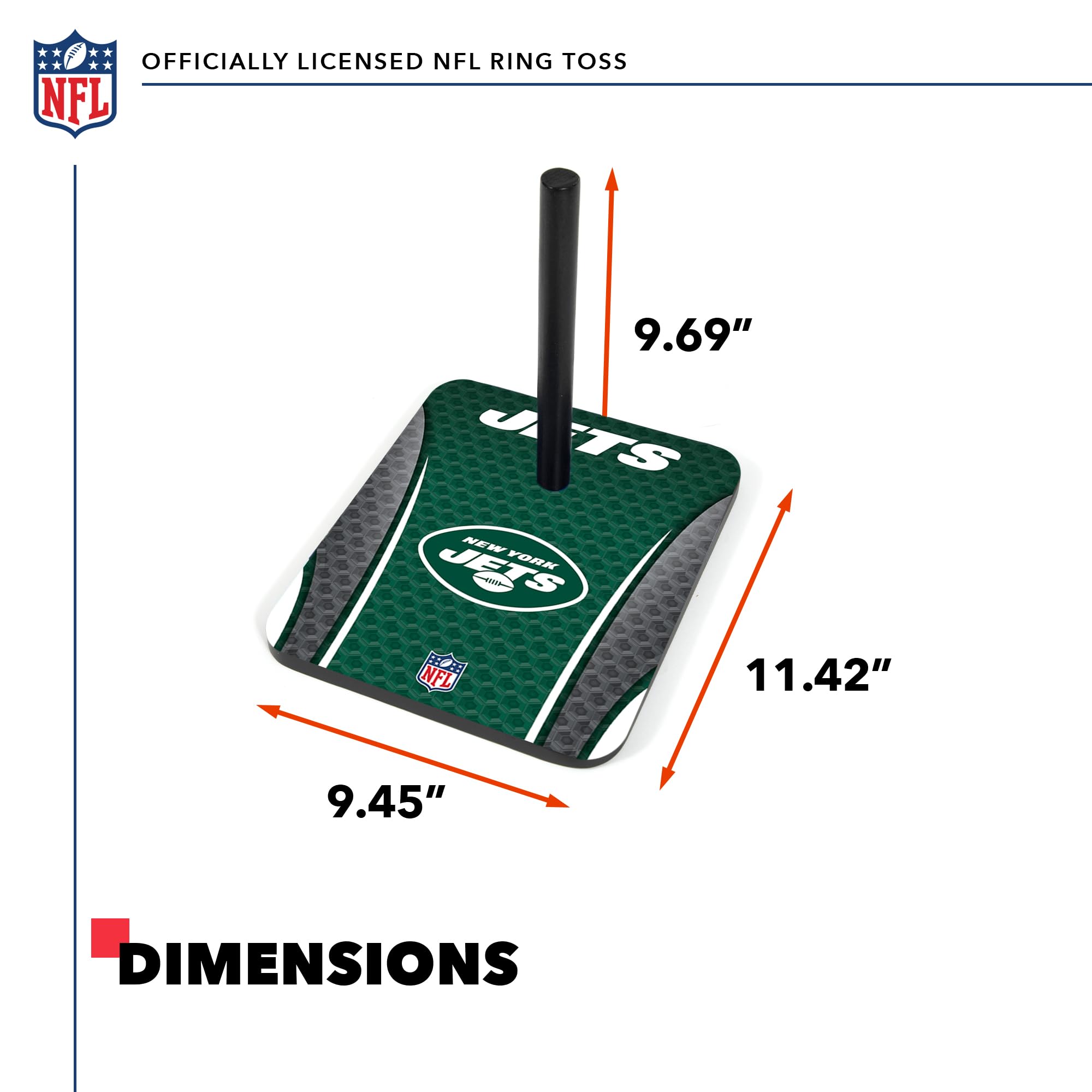 Wild Sports NFL Quoits Set with Direct Print HD Team Graphics – Tailgate Ring Toss Game – Great Gift for Any Football Fan! Ring Toss Family Outdoor Games for The Beach, BBQ, or Tailgate Party - Sports Collectibles, Sports Memorabilia, Sports Fan Shop, Sports Gifts