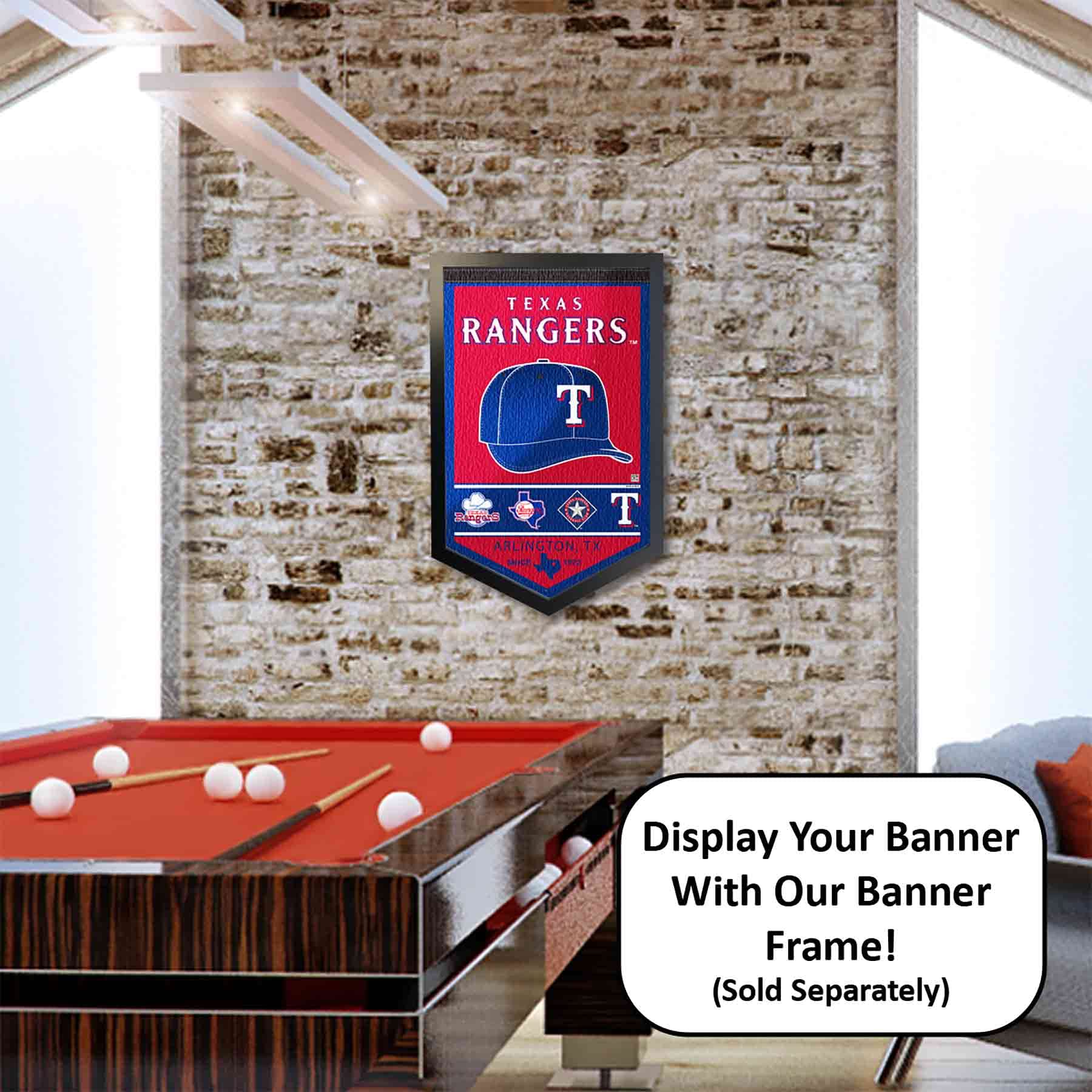 WinCraft Texas Rangers Heritage History Banner Pennant - Sports Collectibles, Sports Memorabilia, Sports Fan Shop, Sports Gifts