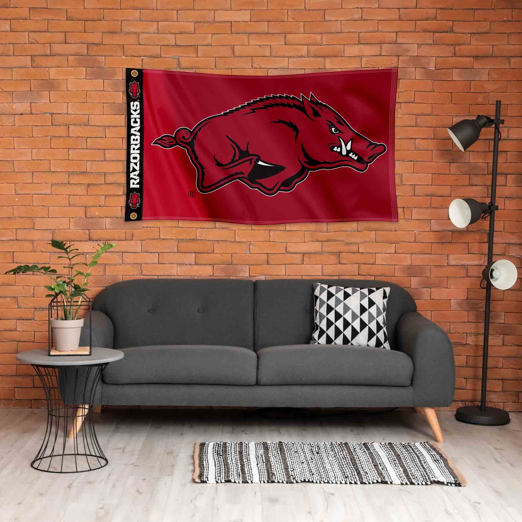College Flags & Banners Co. Arkansas Razorbacks Printed Header 3x5 Foot Banner Flag - Sports Collectibles, Sports Memorabilia, Sports Fan Shop, Sports Gifts