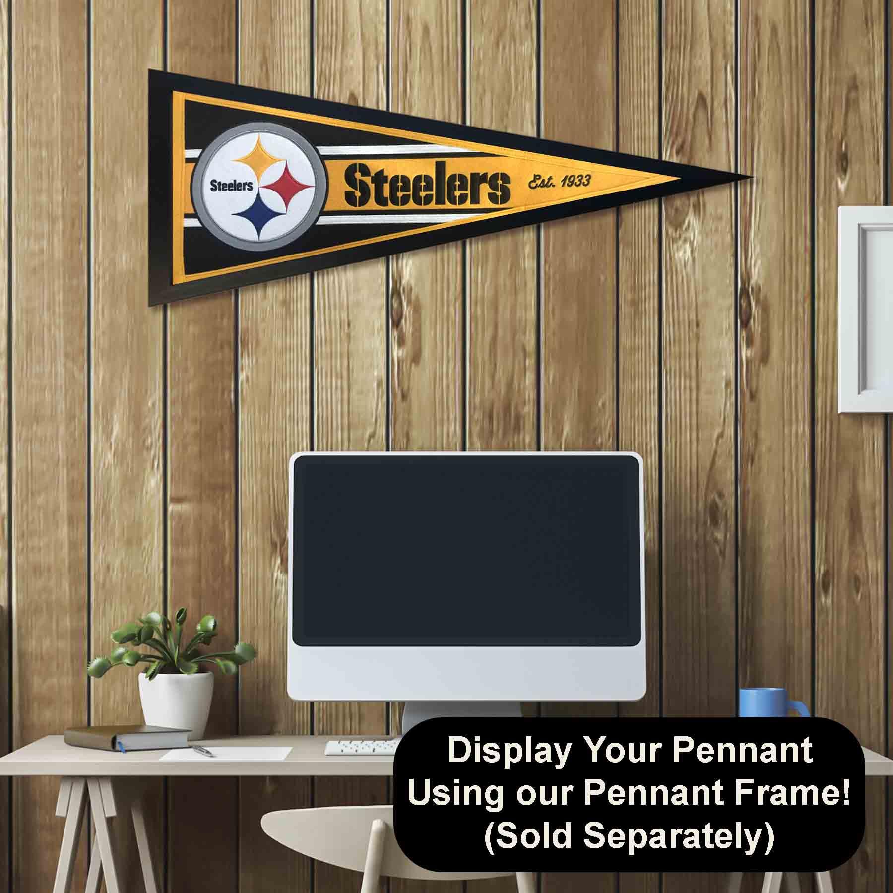 WinCraft Pittsburgh Steelers Embroidered and Sewn Pennant - Sports Collectibles, Sports Memorabilia, Sports Fan Shop, Sports Gifts