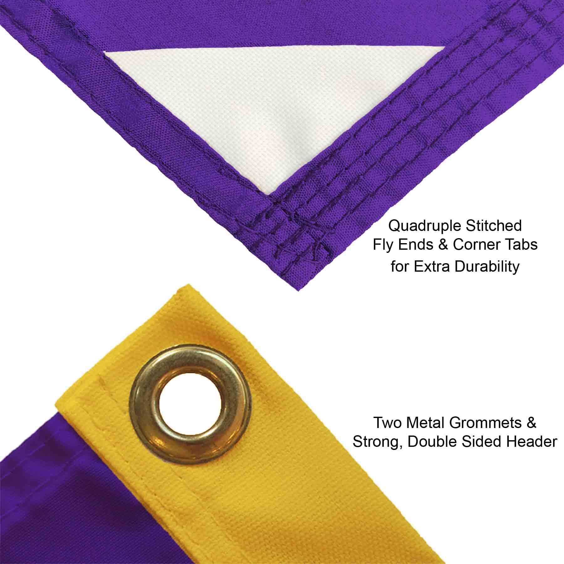 College Flags & Banners Co. Louisiana State LSU Tigers Printed Header 3x5 Foot Banner Flag - Sports Collectibles, Sports Memorabilia, Sports Fan Shop, Sports Gifts