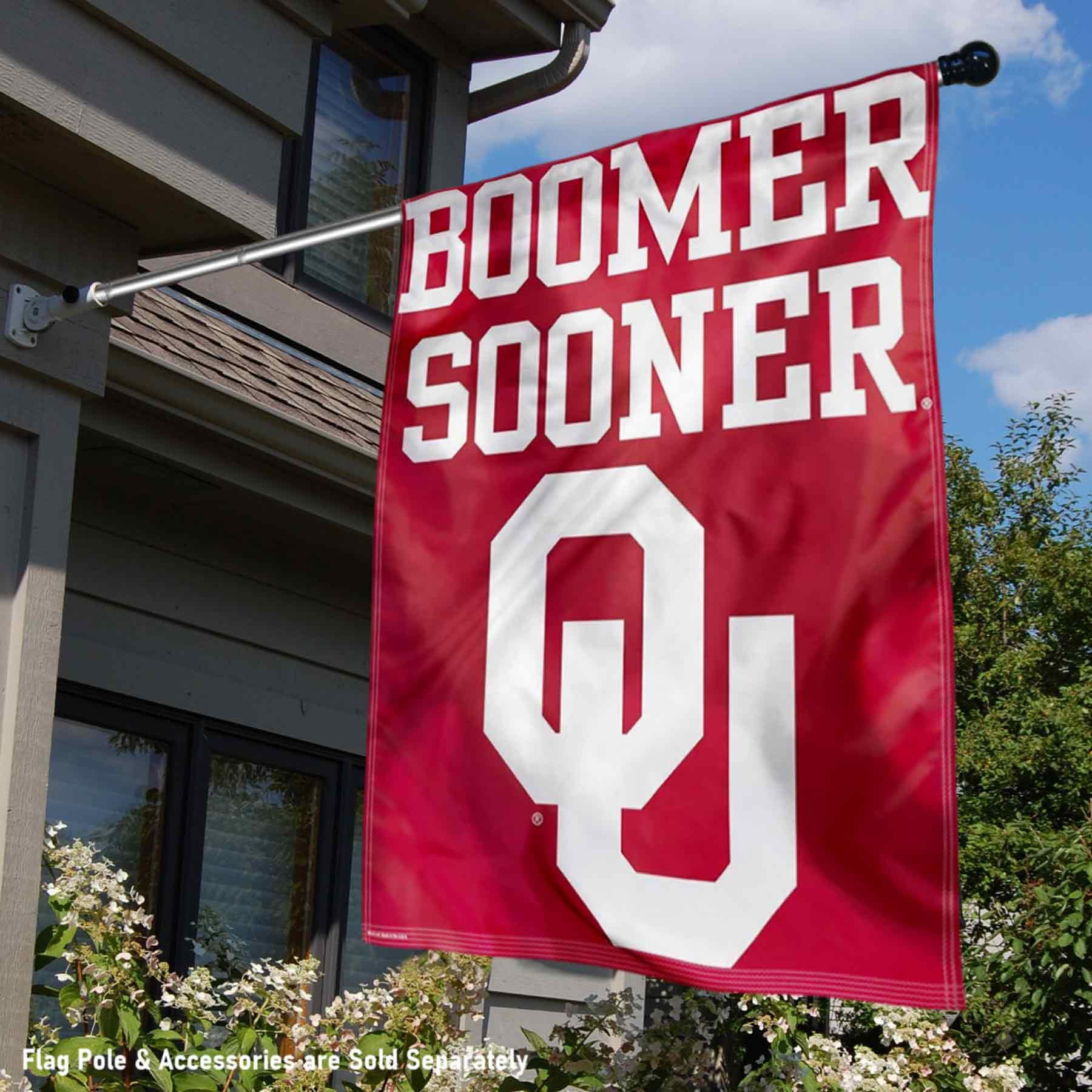 WinCraft Oklahoma Sooners Boomer Sooner Banner Flag - Sports Collectibles, Sports Memorabilia, Sports Fan Shop, Sports Gifts