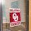 College Flags & Banners Co. Oklahoma Sooners Window Wall Banner Hanging Flag with Suction Cup - Sports Collectibles, Sports Memorabilia, Sports Fan Shop, Sports Gifts