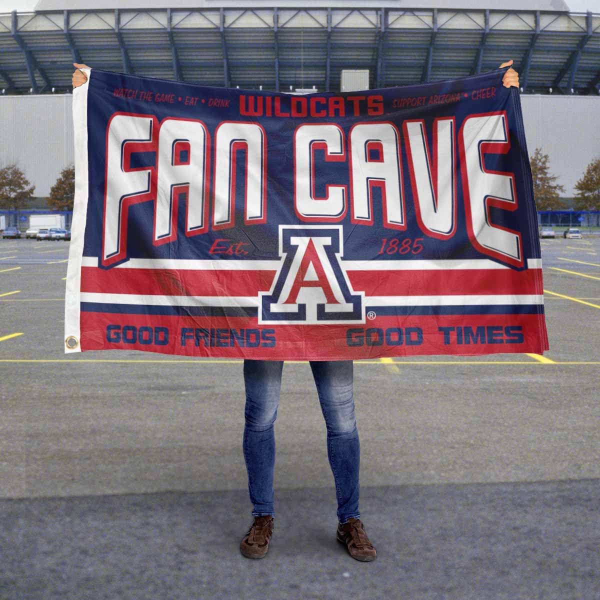 Arizona Wildcats Fan Man Cave Banner Flag - Sports Collectibles, Sports Memorabilia, Sports Fan Shop, Sports Gifts