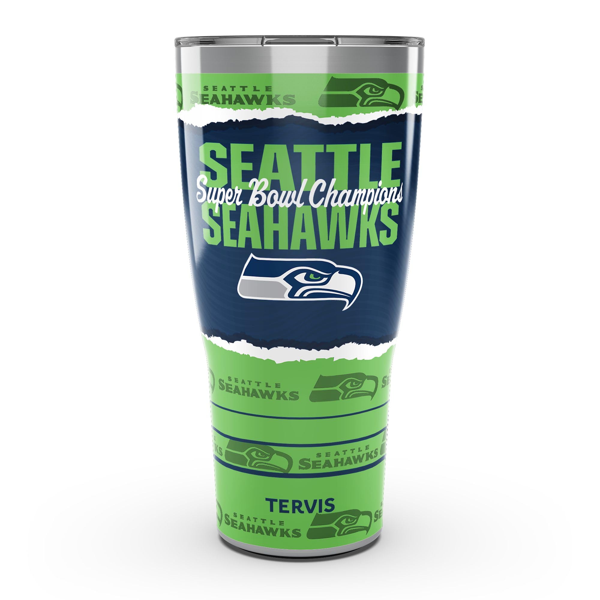 Tervis Traveler NFL® Seattle Seahawks - Super Bowl LX Champions Made in USA Double Walled Insulated Tumbler Travel Cup Keeps Drinks Cold & Hot, - Sports Gifts, Sports Memorabilia, Sports Collectibles, Fan Shop