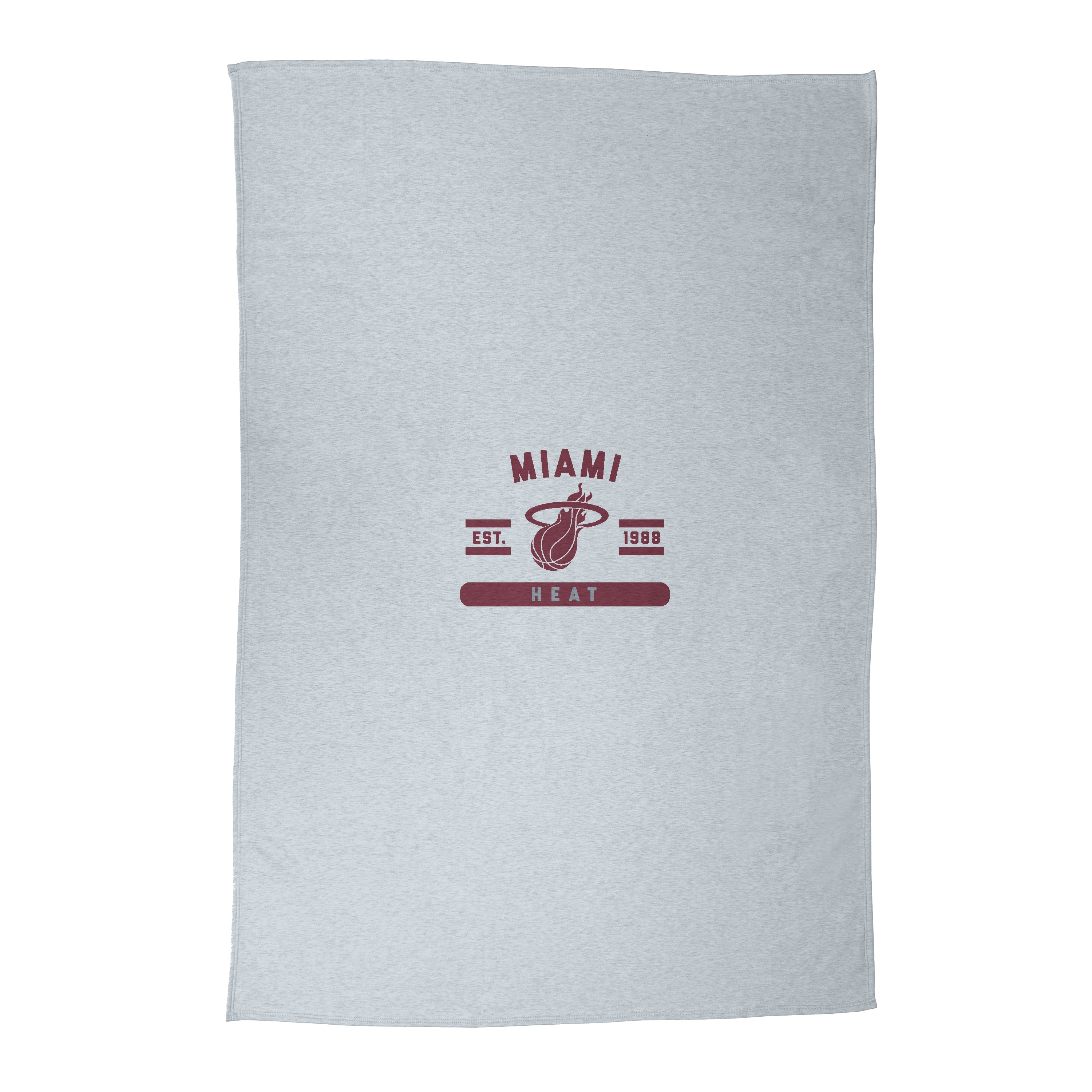 Miami Heat Athletic Gray Sublimated Sweatshirt Blanket