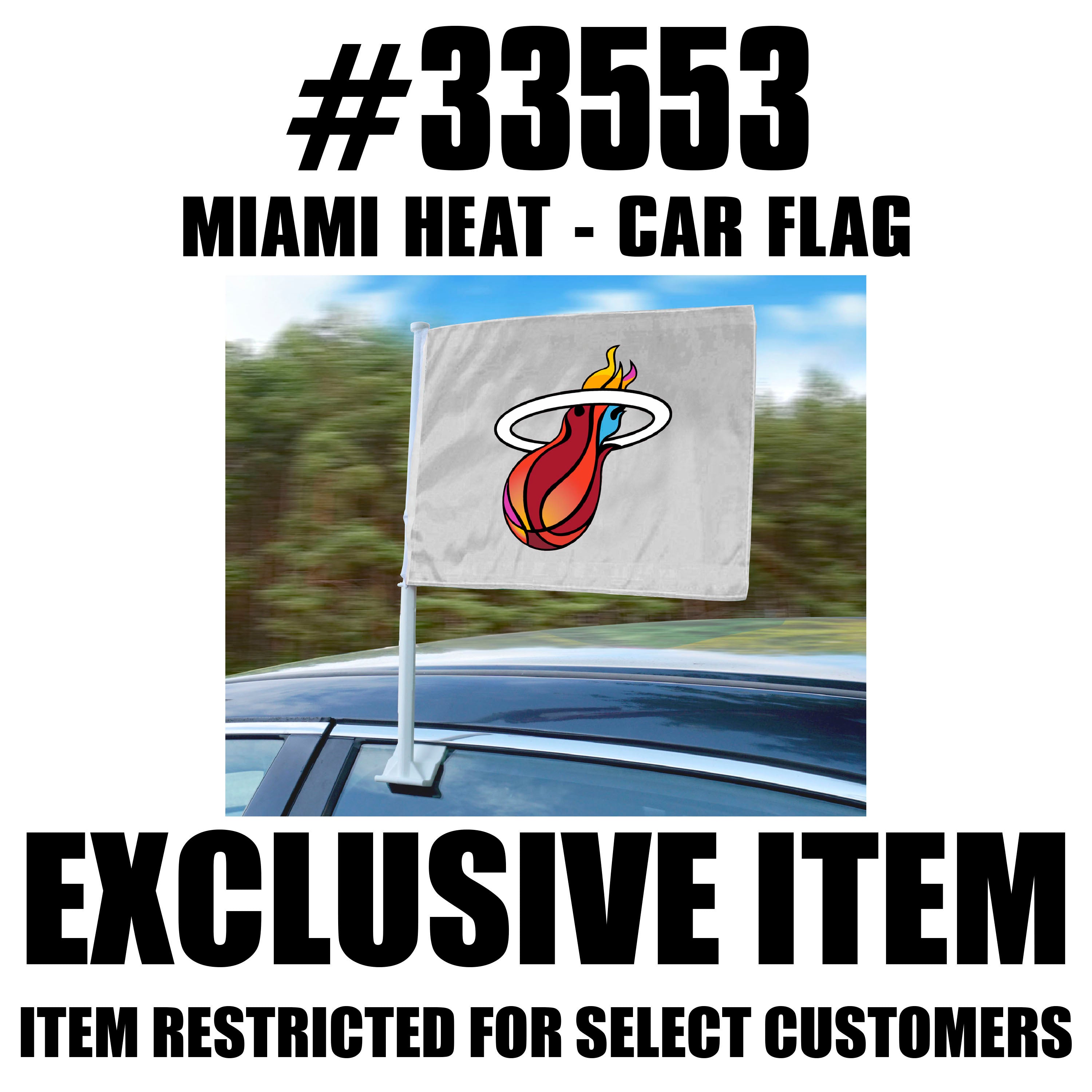 NBA - Miami Heat Car Flag - Sports Gifts, Sports Memorabilia, Sports Collectibles, Fan Shop