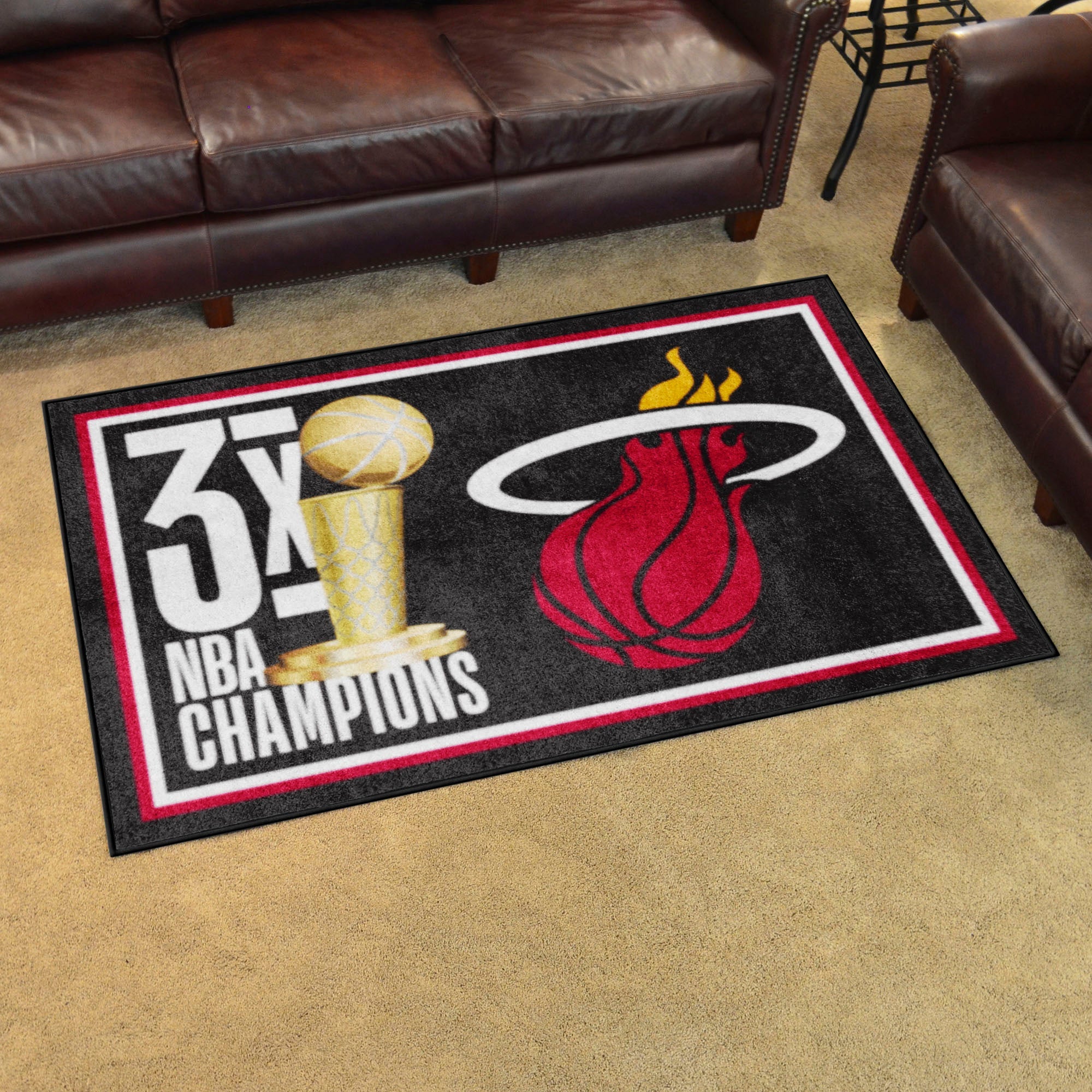 NBA - Miami Heat 4x6 Rug - Sports Gifts, Sports Memorabilia, Sports Collectibles, Fan Shop