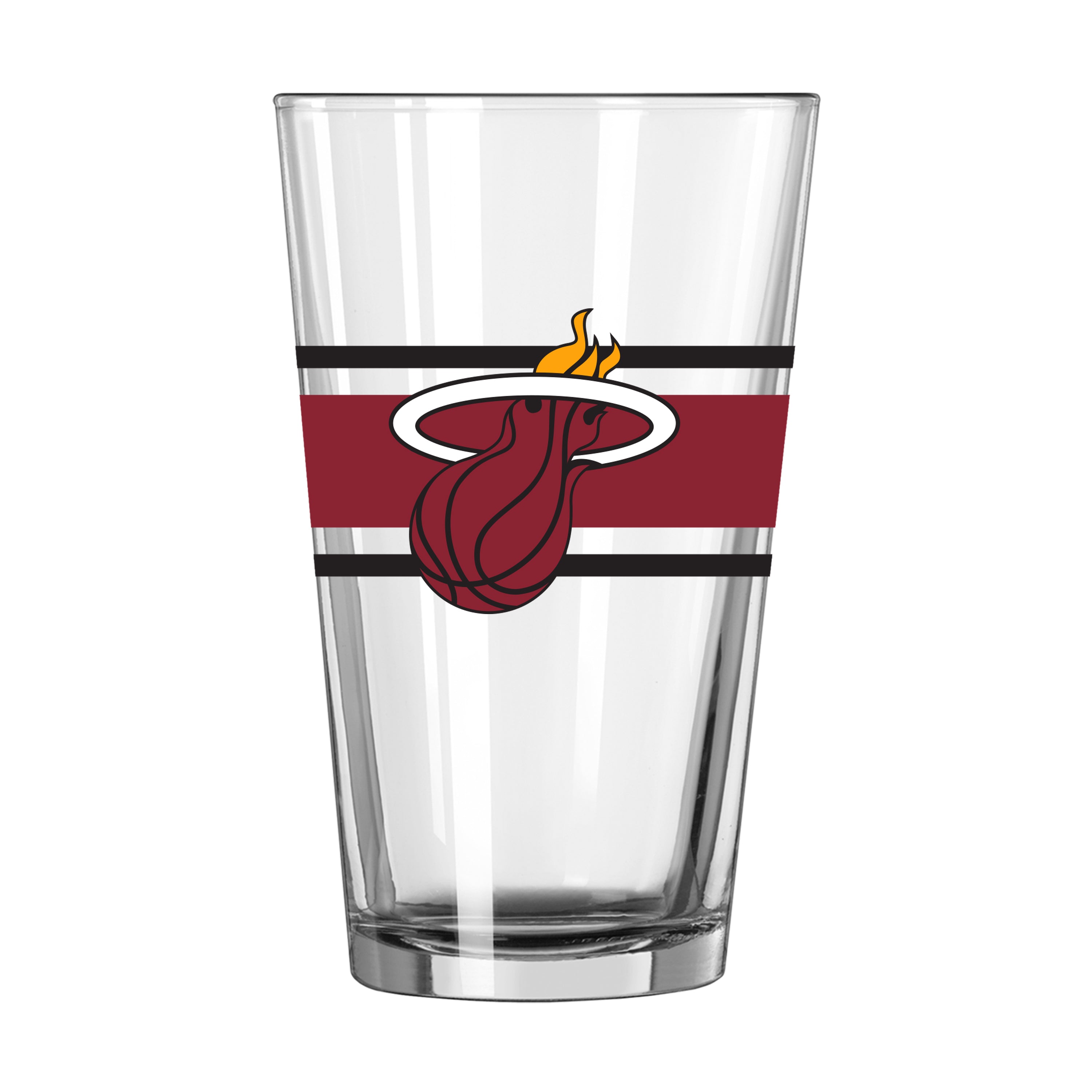 Miami Heat 16oz Stripe Pint Glass