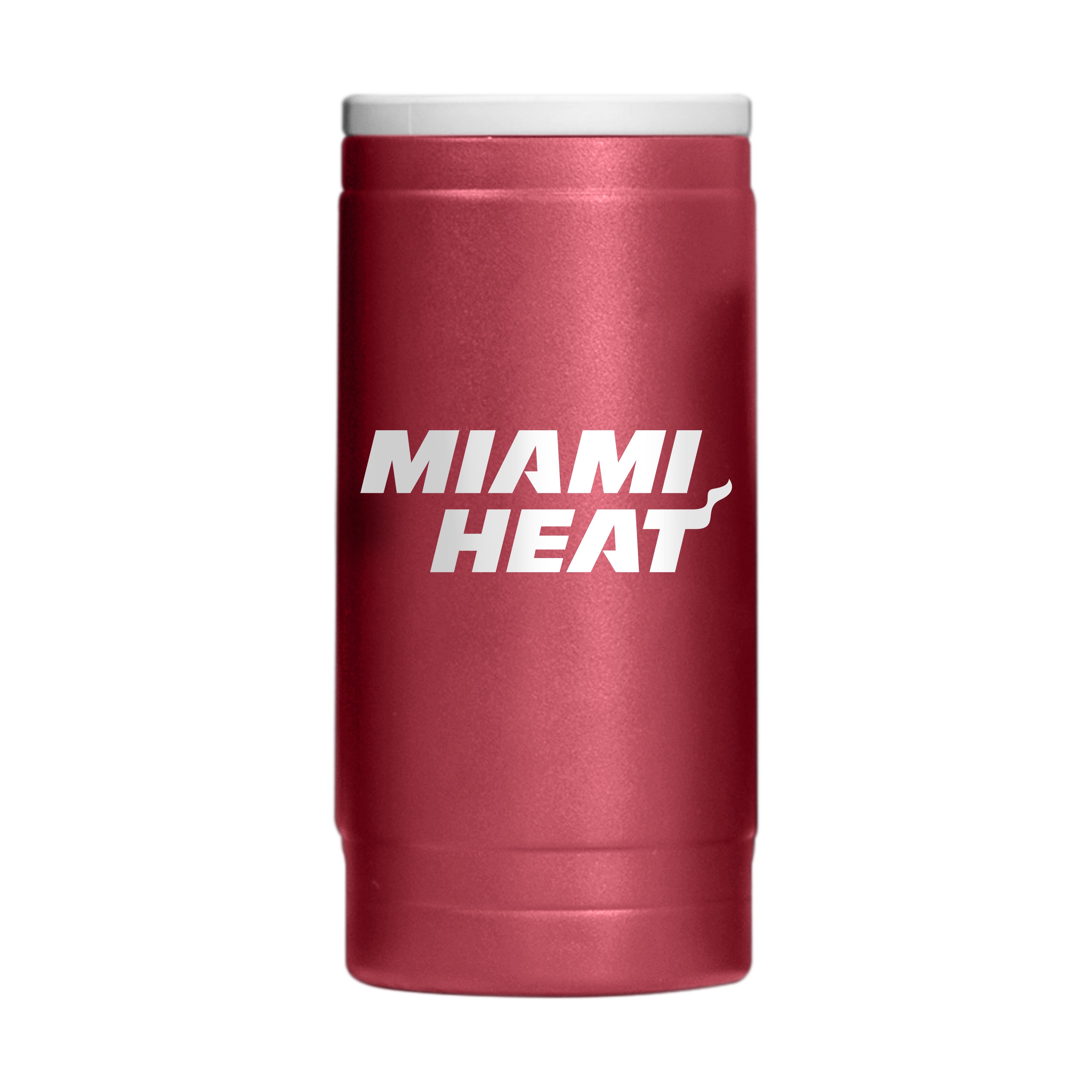 Miami Heat 12oz Flipside Powder Coat Slim Can Coolie - Sports Gifts, Sports Memorabilia, Sports Collectibles, Fan Shop
