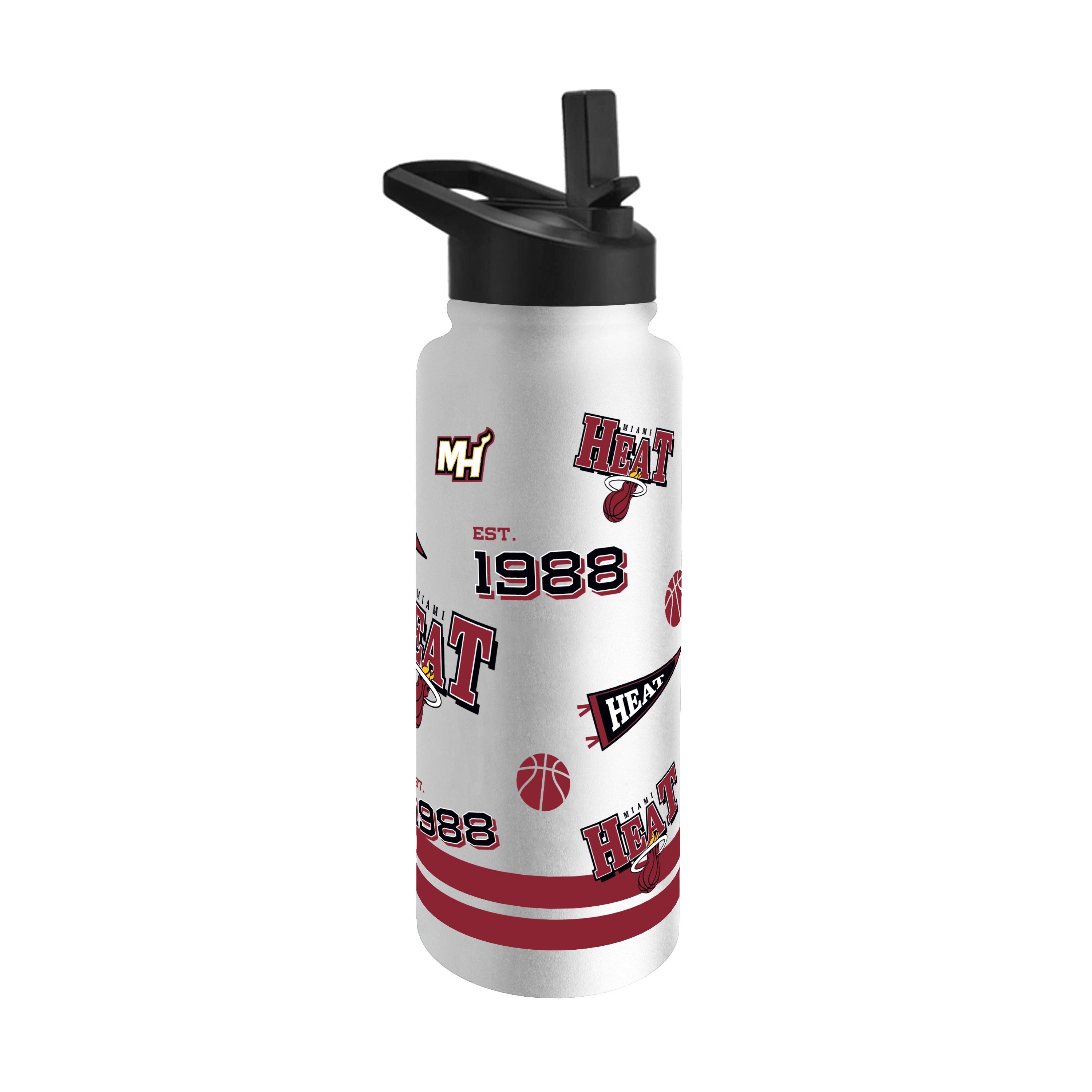Miami Heat 34oz Native Quencher Bottle - Sports Gifts, Sports Memorabilia, Sports Collectibles, Fan Shop