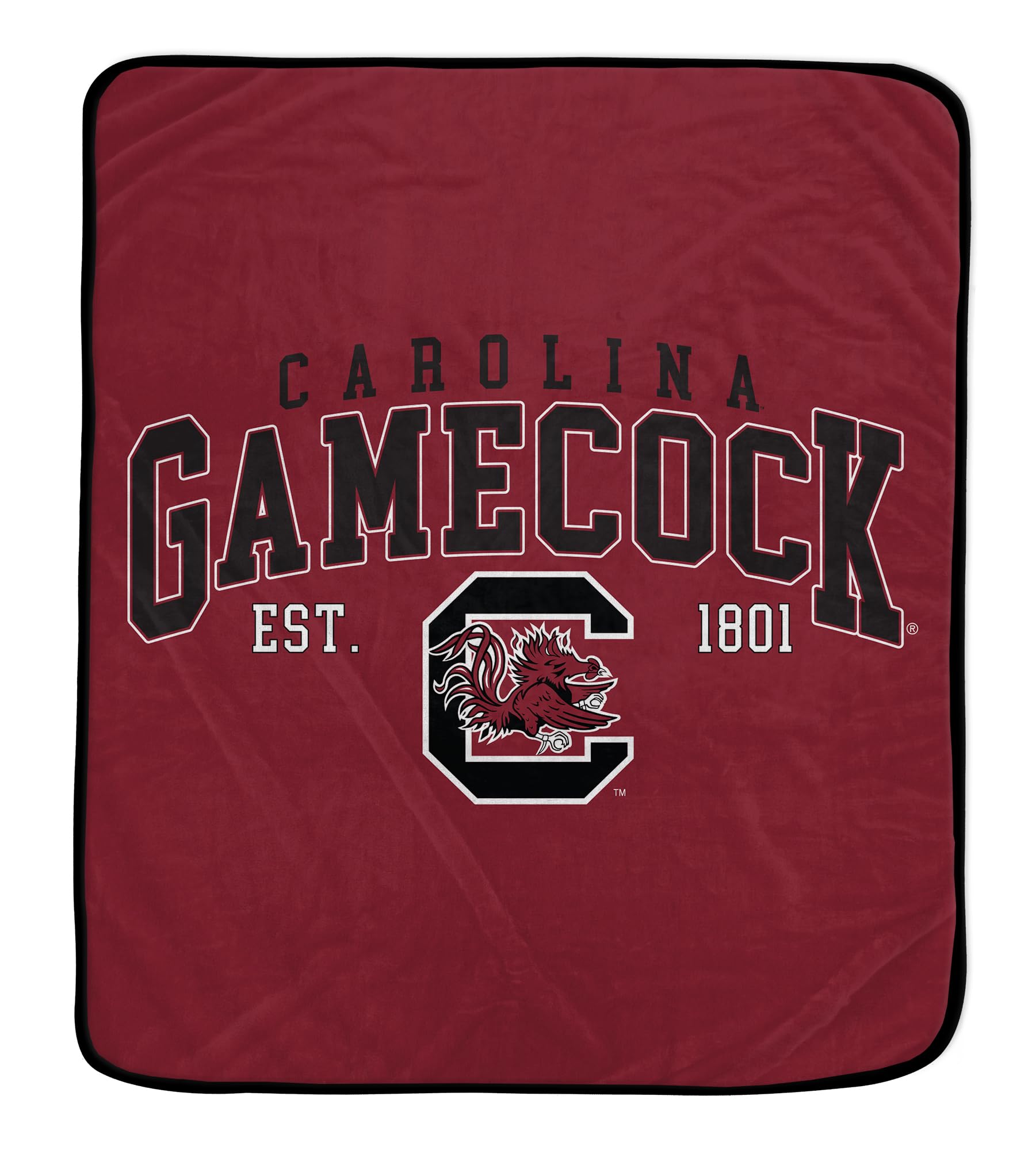 NCAA South Carolina Gamecocks Vintage Arch Block Ultra Soft Blanket - Sports Gifts, Sports Memorabilia, Sports Collectibles, Fan Shop