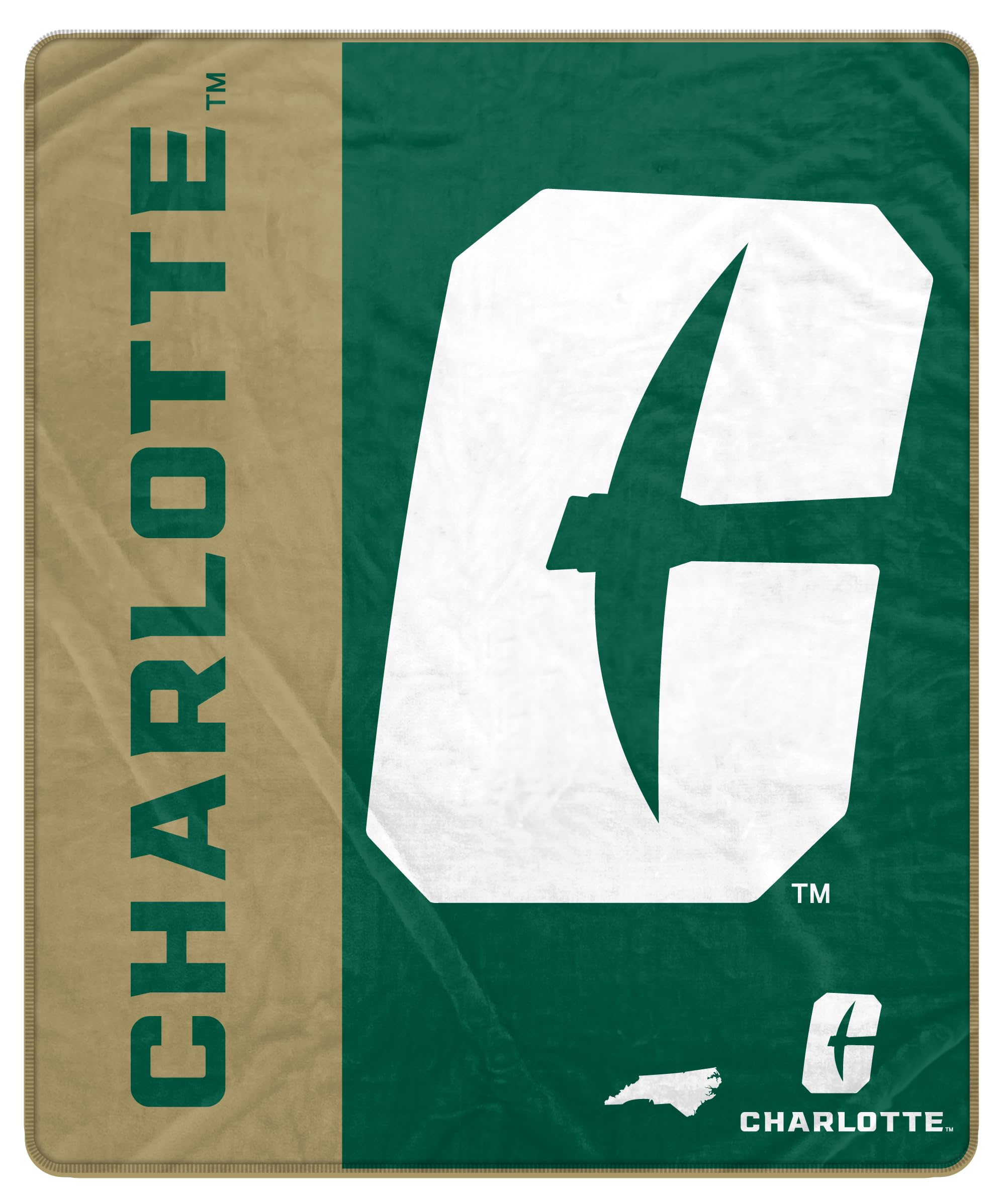 Proformance Home NCAA Charlotte 49ers Endzone Ultra Soft Tailgate Throw - Sports Gifts, Sports Memorabilia, Sports Collectibles, Fan Shop