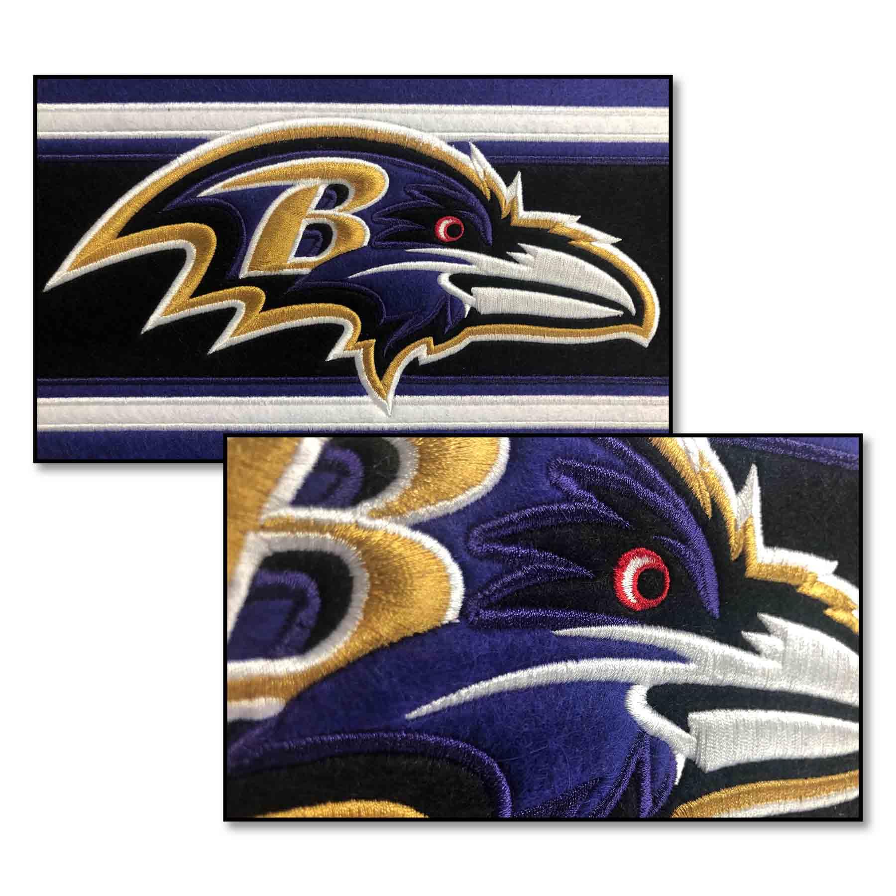 WinCraft Baltimore Ravens Embroidered and Sewn Pennant - Sports Collectibles, Sports Memorabilia, Sports Fan Shop, Sports Gifts