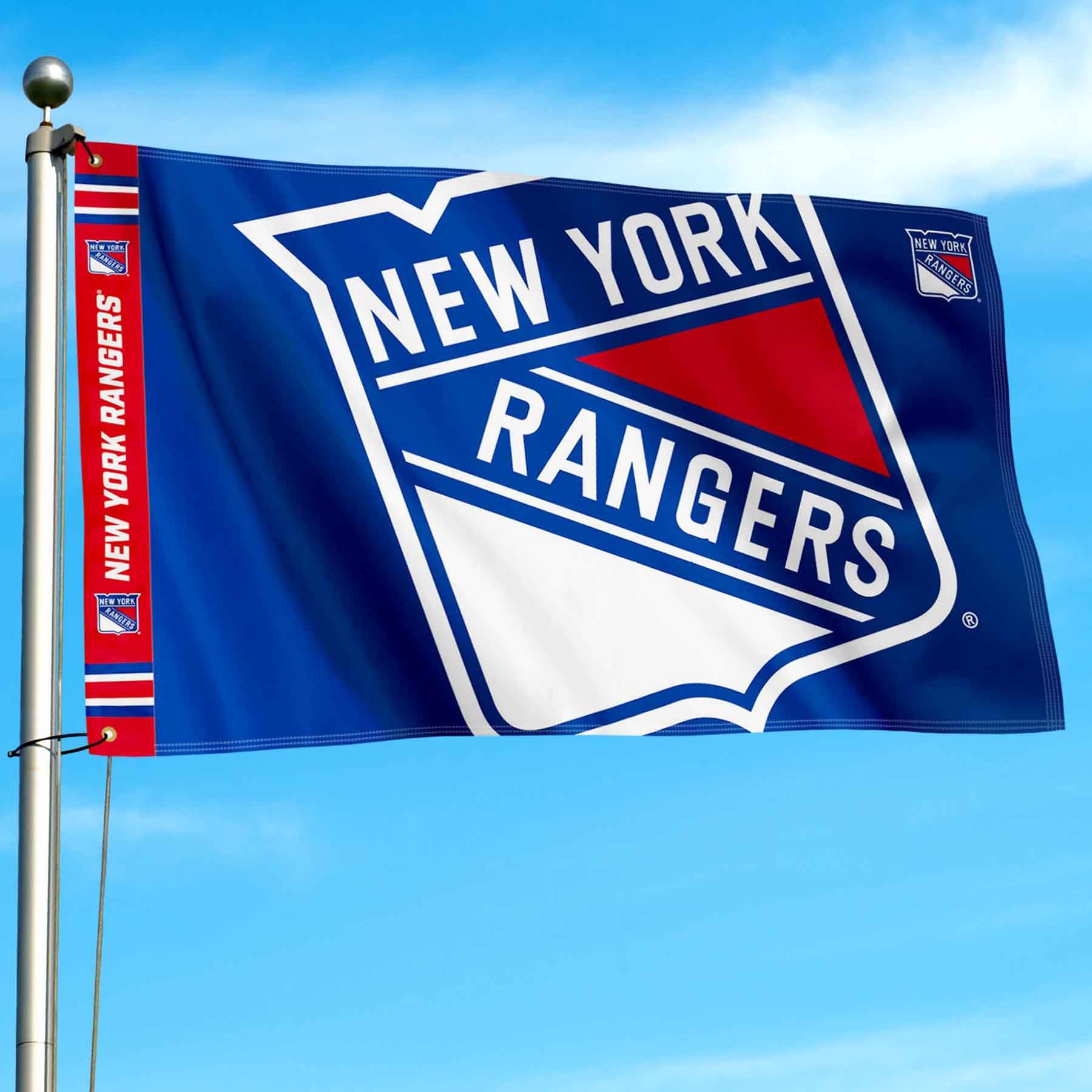 WinCraft New York Rangers Printed Header 3x5 Premium Banner Flag - Sports Collectibles, Sports Memorabilia, Sports Fan Shop, Sports Gifts
