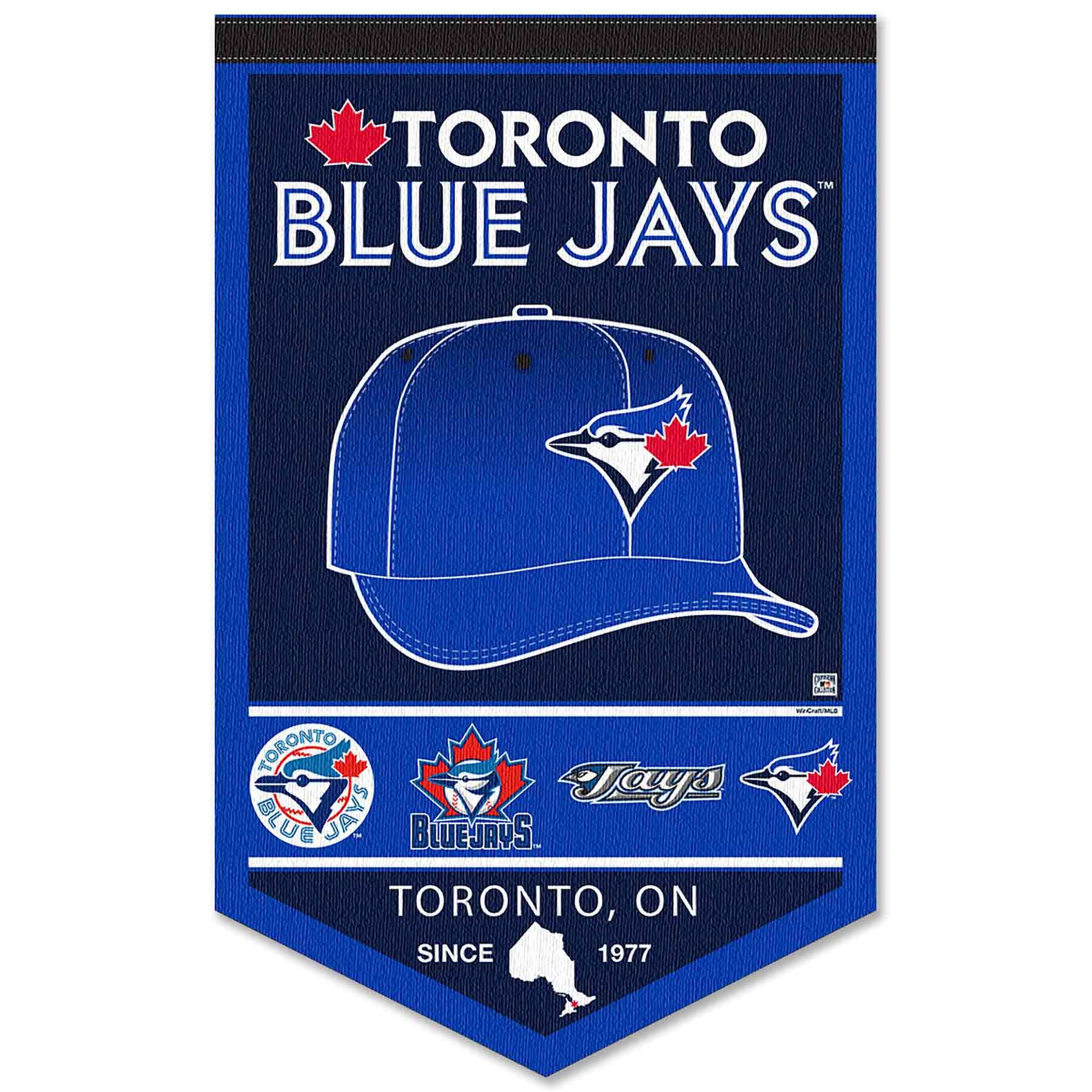 WinCraft Toronto Blue Jays Heritage History Banner Pennant - Sports Collectibles, Sports Memorabilia, Sports Fan Shop, Sports Gifts
