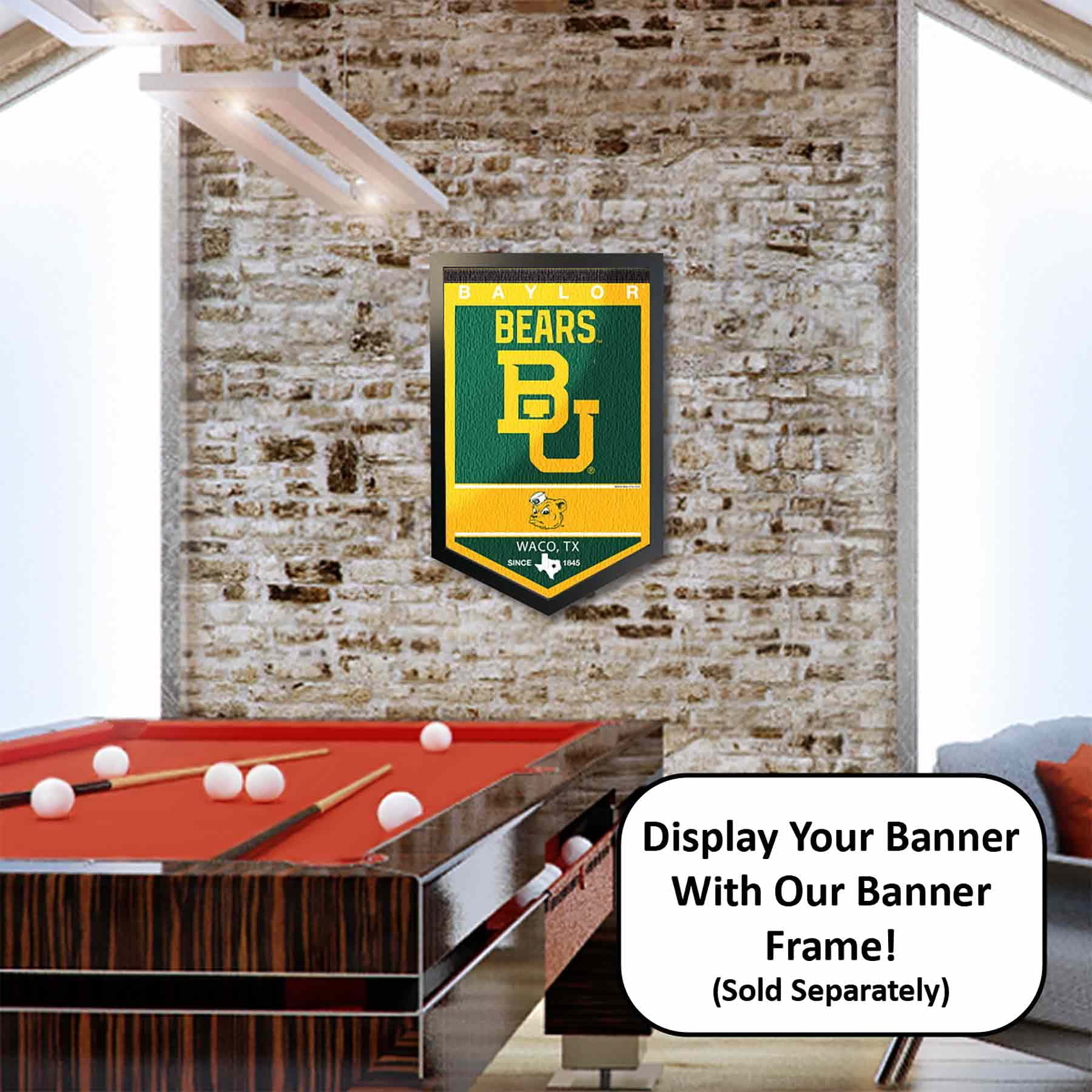 College Flags & Banners Co. Baylor Bears Heritage History Banner Pennant - Sports Collectibles, Sports Memorabilia, Sports Fan Shop, Sports Gifts
