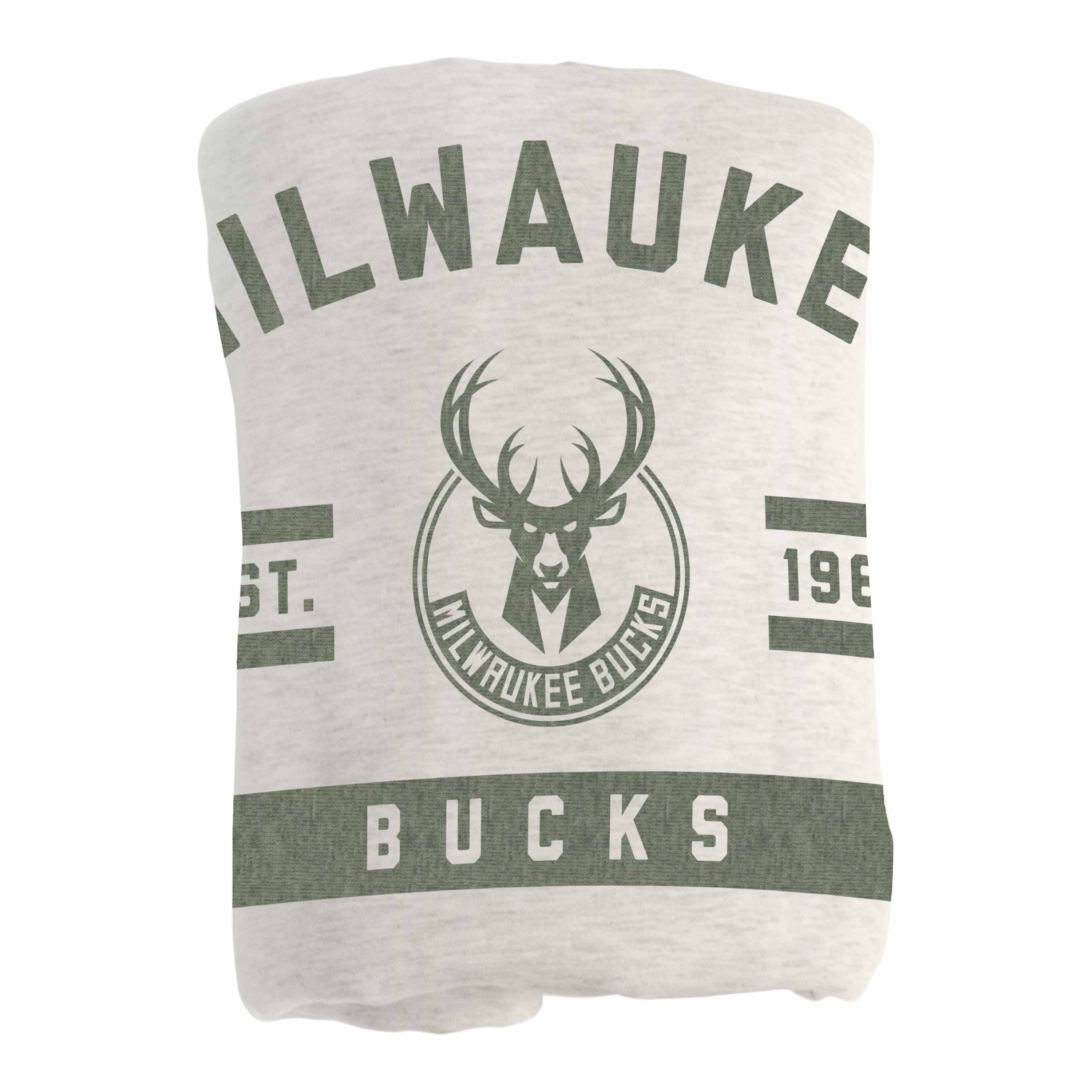 Milwaukee Bucks Oatmeal Sweatshirt Blanket - Sports Gifts, Sports Memorabilia, Sports Collectibles, Fan Shop