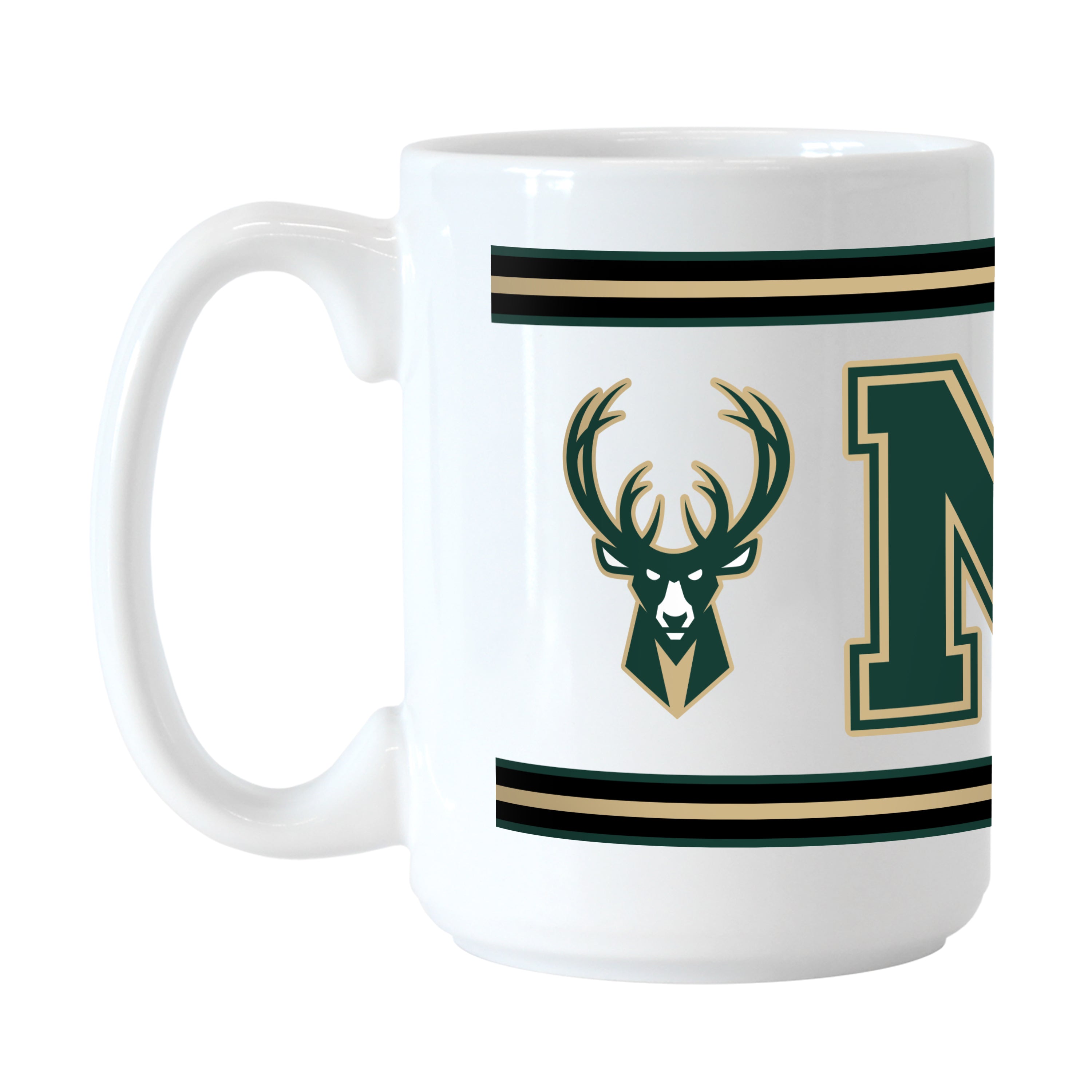 Milwaukee Bucks 15oz Overtime Stripe Sublimated Mug